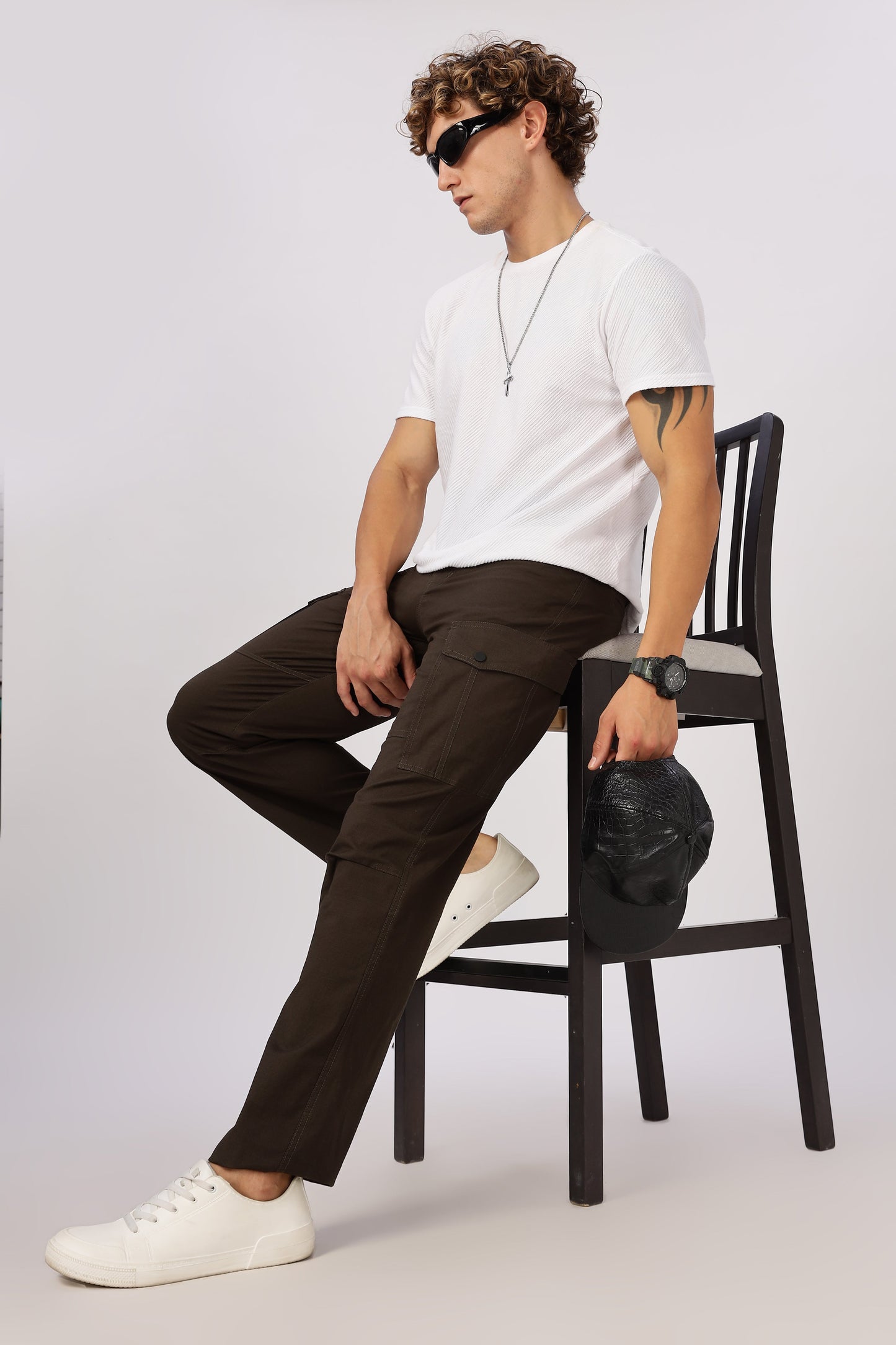 Men Ribstop Heavy duty Cargo-Brown