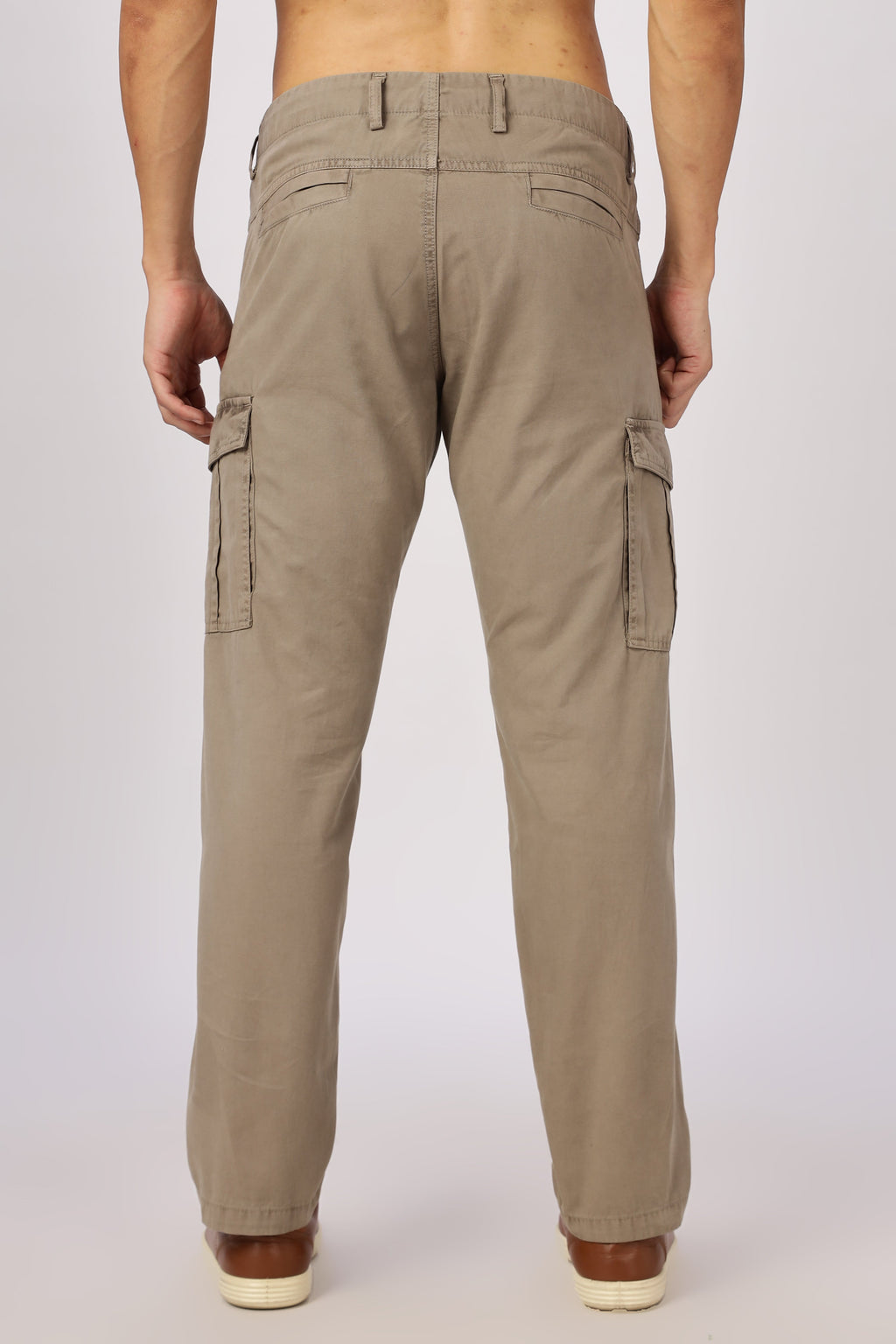 Men Dyed Bulky Cargo-Biscuit