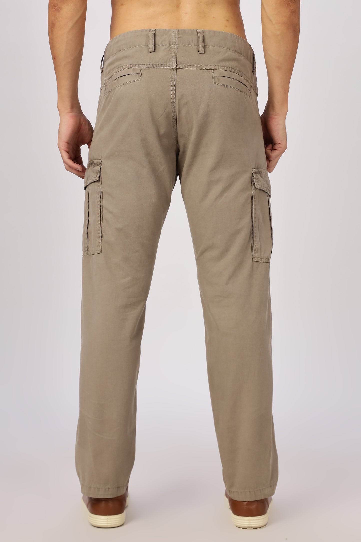 Men Dyed Bulky Cargo-Biscuit