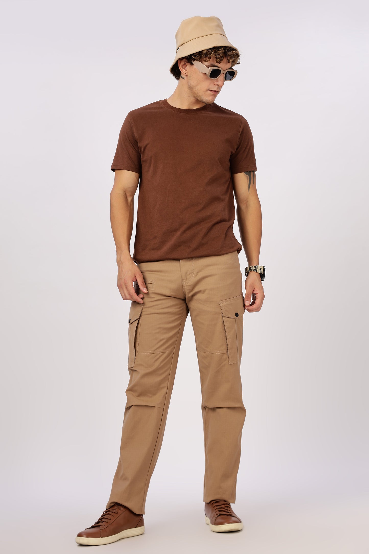 Men Ribstop Heavy duty Cargo-Khakhi