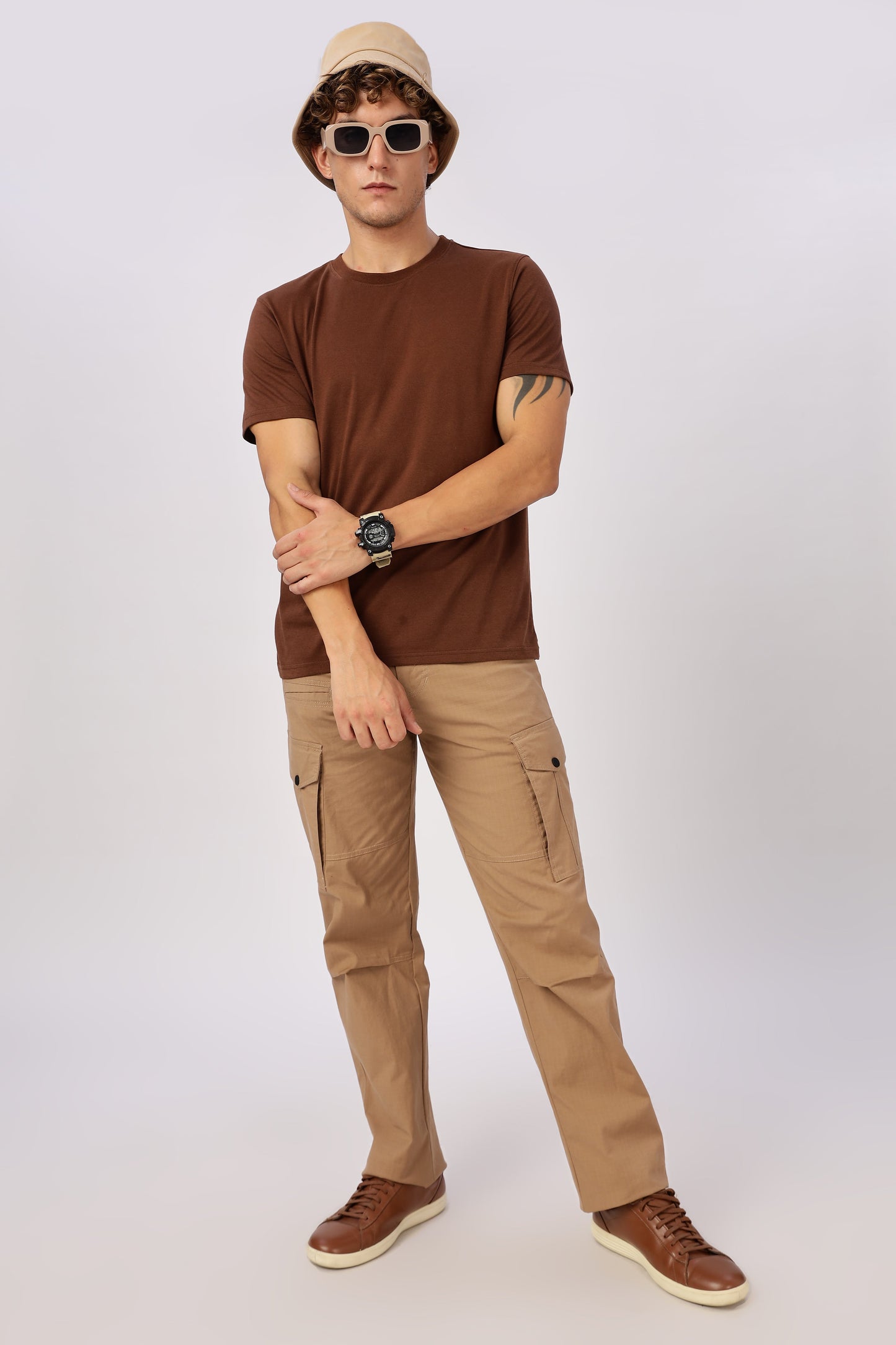 Men Ribstop Heavy duty Cargo-Khakhi