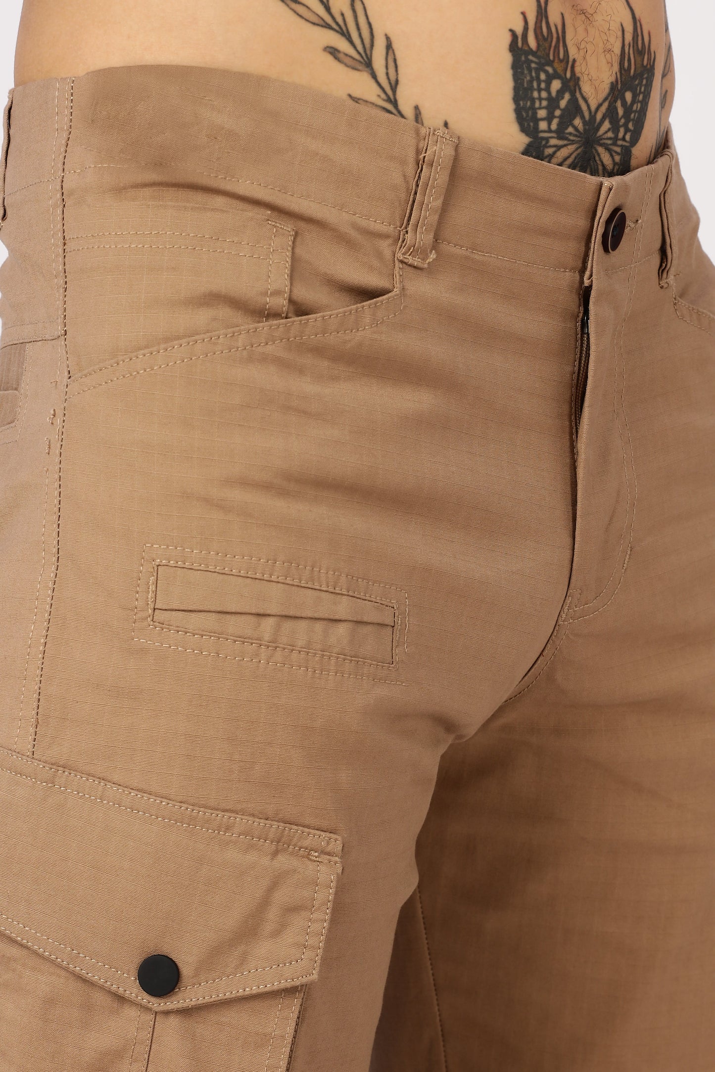 Men Ribstop Heavy duty Cargo-Khakhi