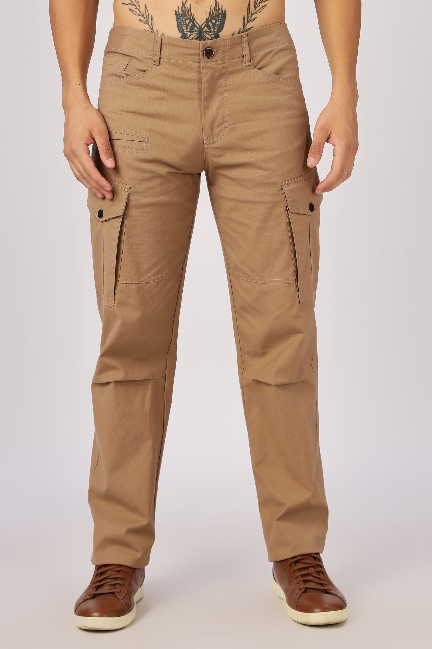 Men Ribstop Heavy duty Cargo-Khakhi