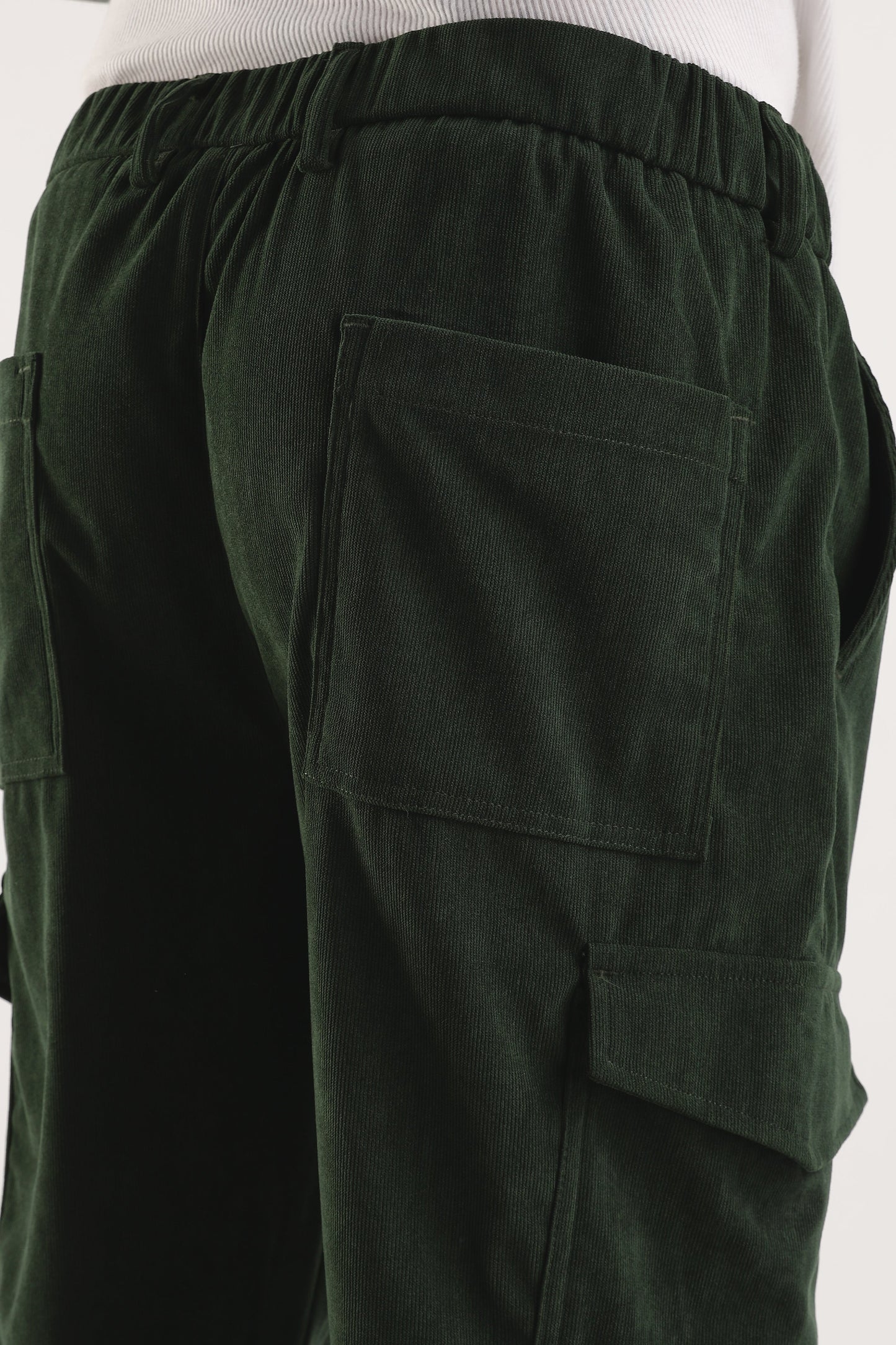 Men Corduroy Relaxed Cargo-Olive