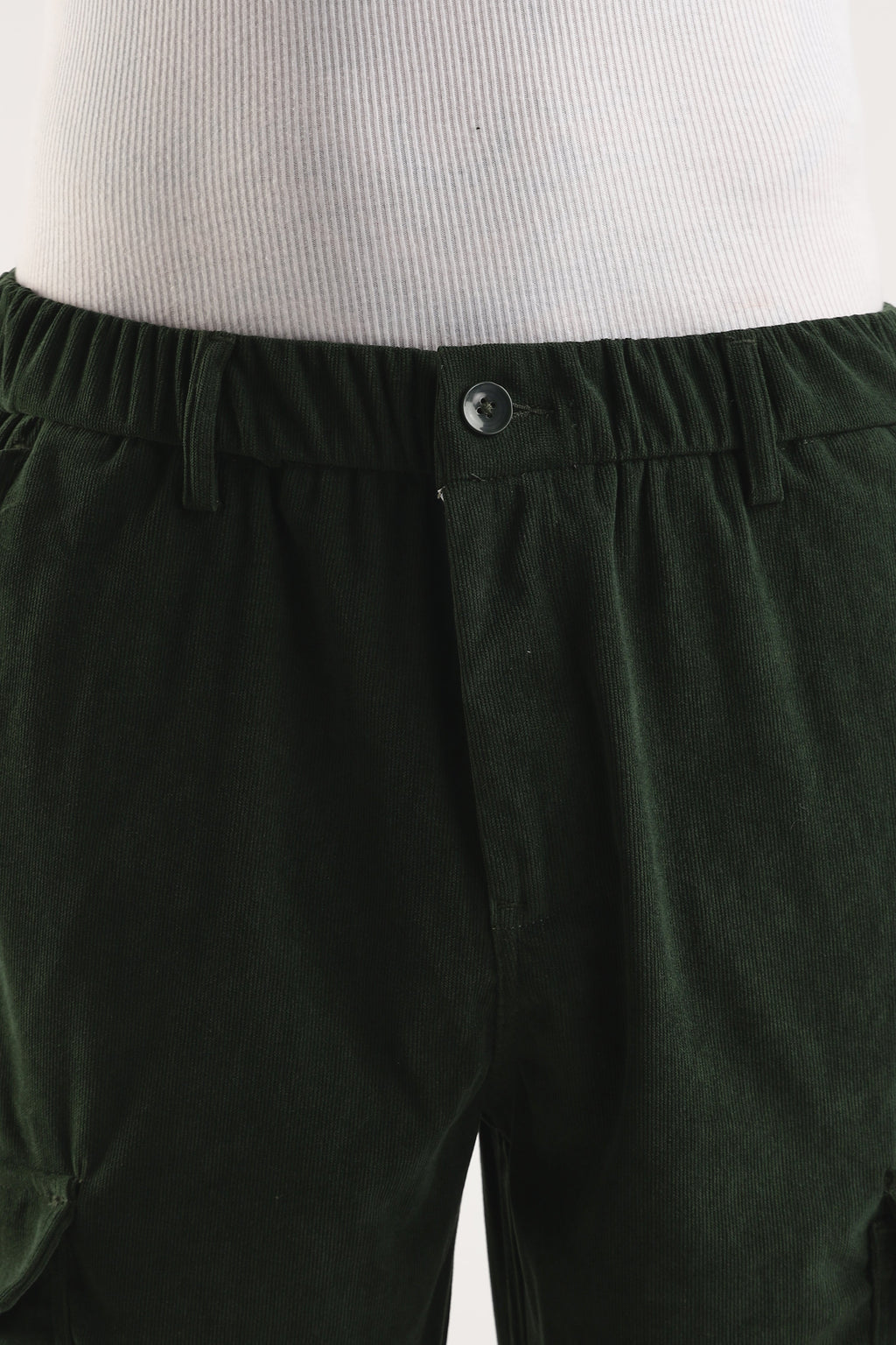Men Corduroy Relaxed Cargo-Olive