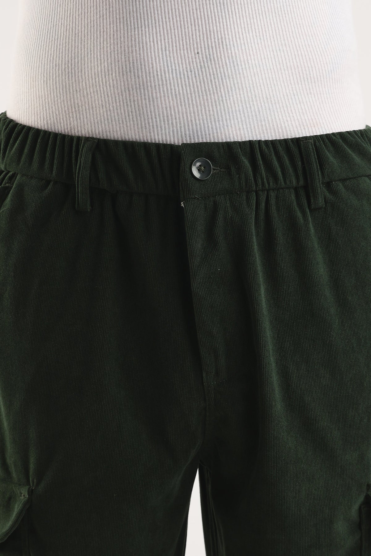 Men Corduroy Relaxed Cargo-Olive
