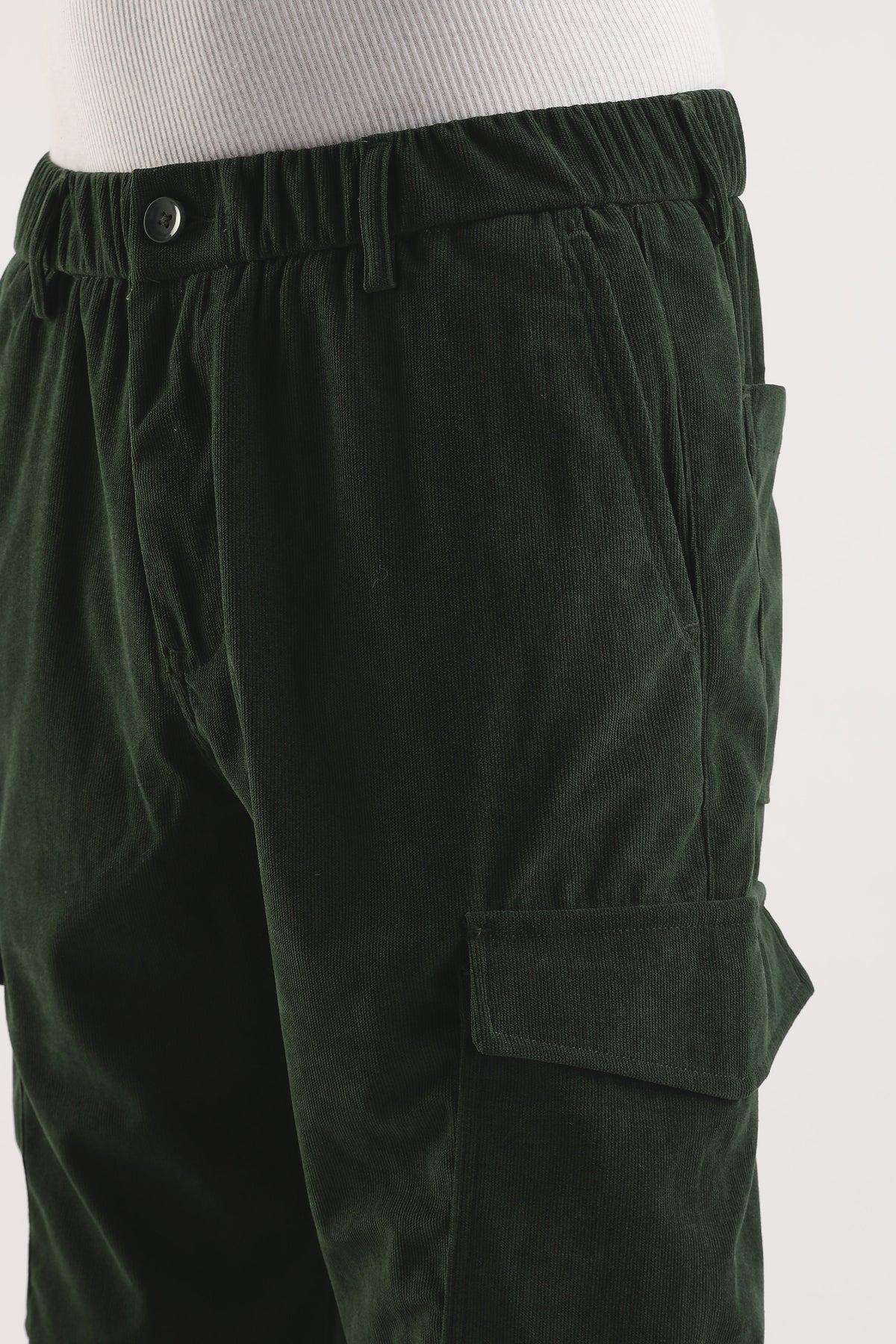Men Corduroy Relaxed Cargo-Olive