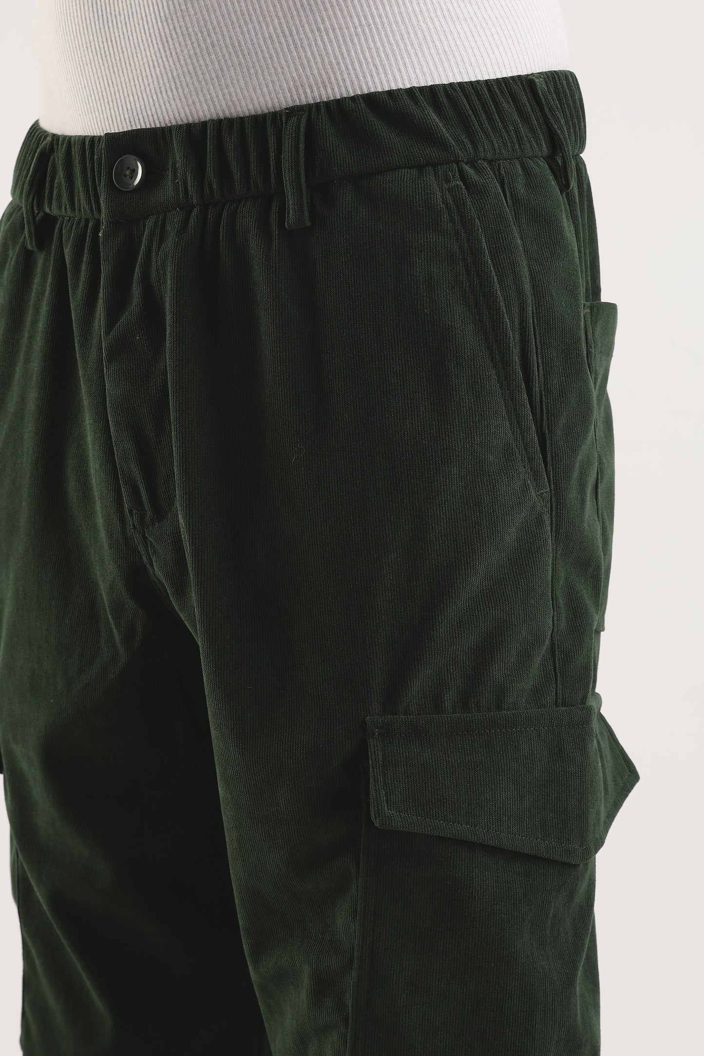 Men Corduroy Relaxed Cargo-Olive