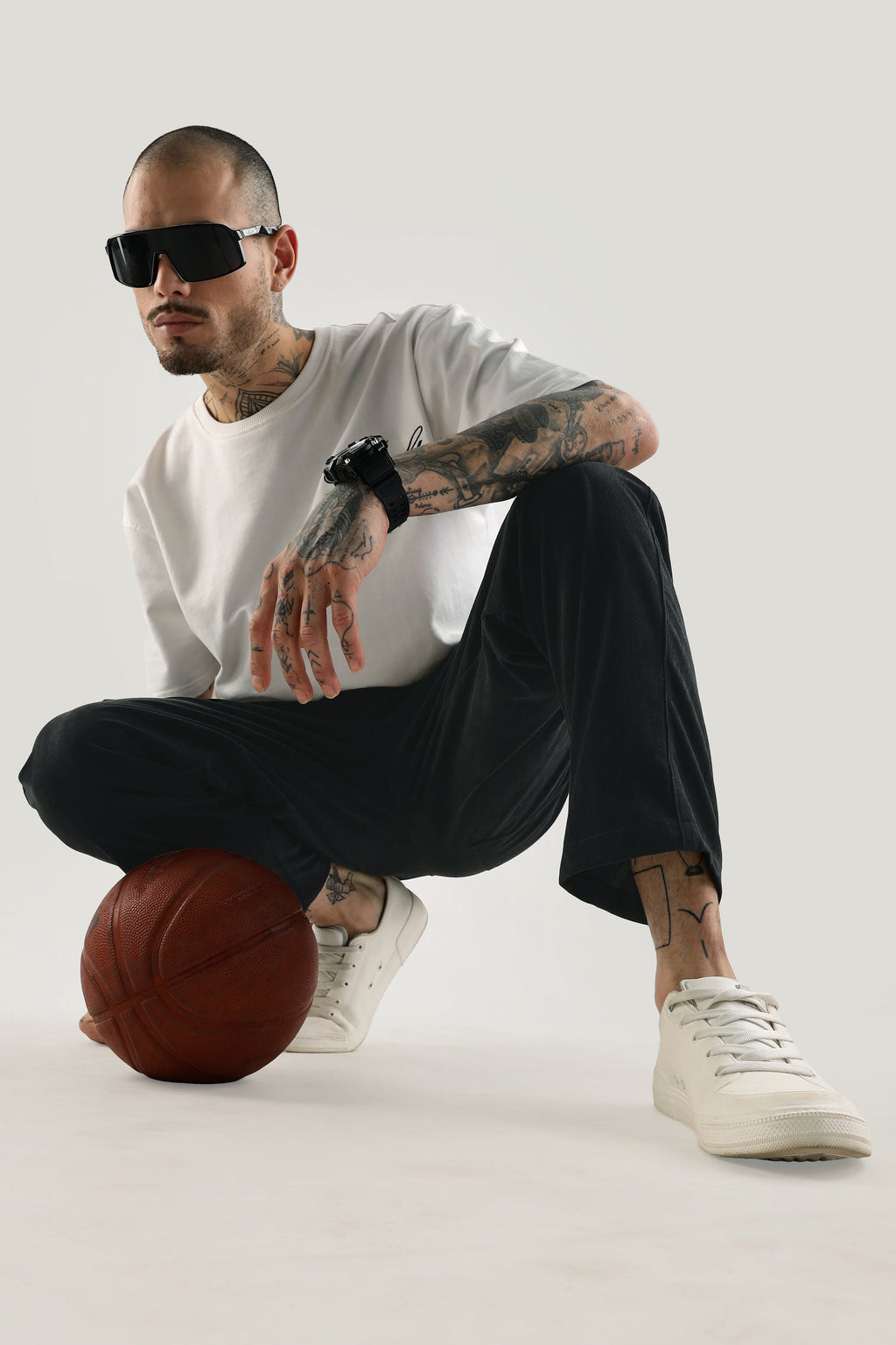 Men Corduroy Relaxed Cargo-Dk Grey
