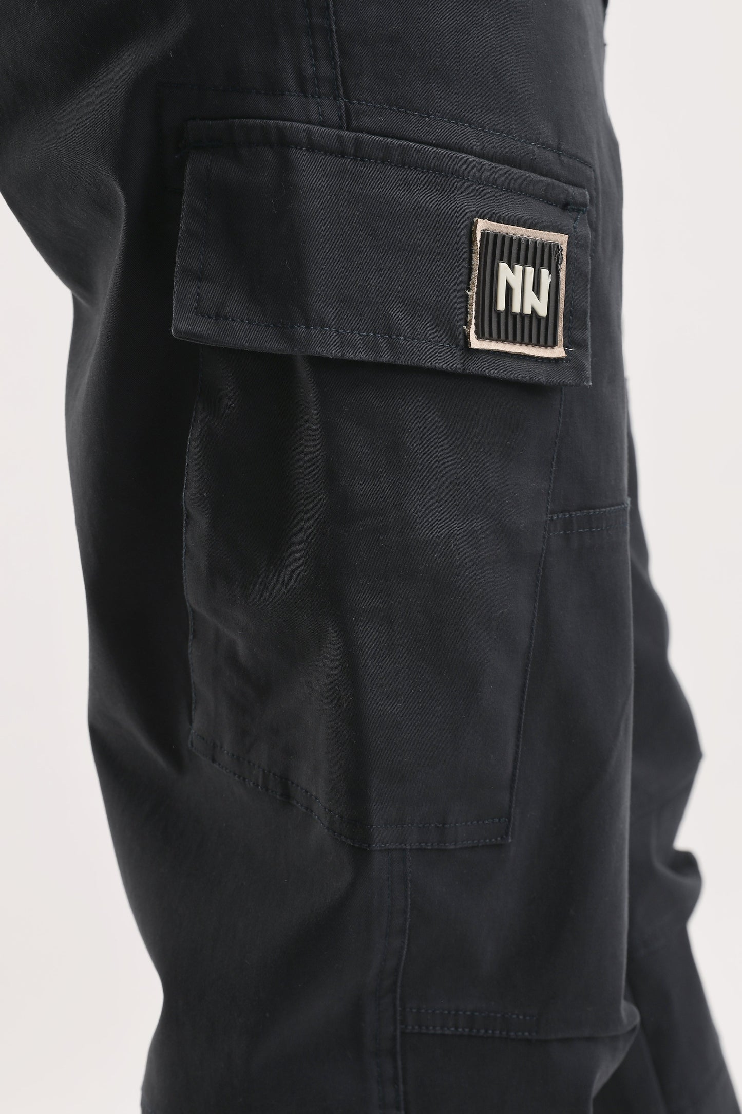 Men Heavy Twill Cargo-Black
