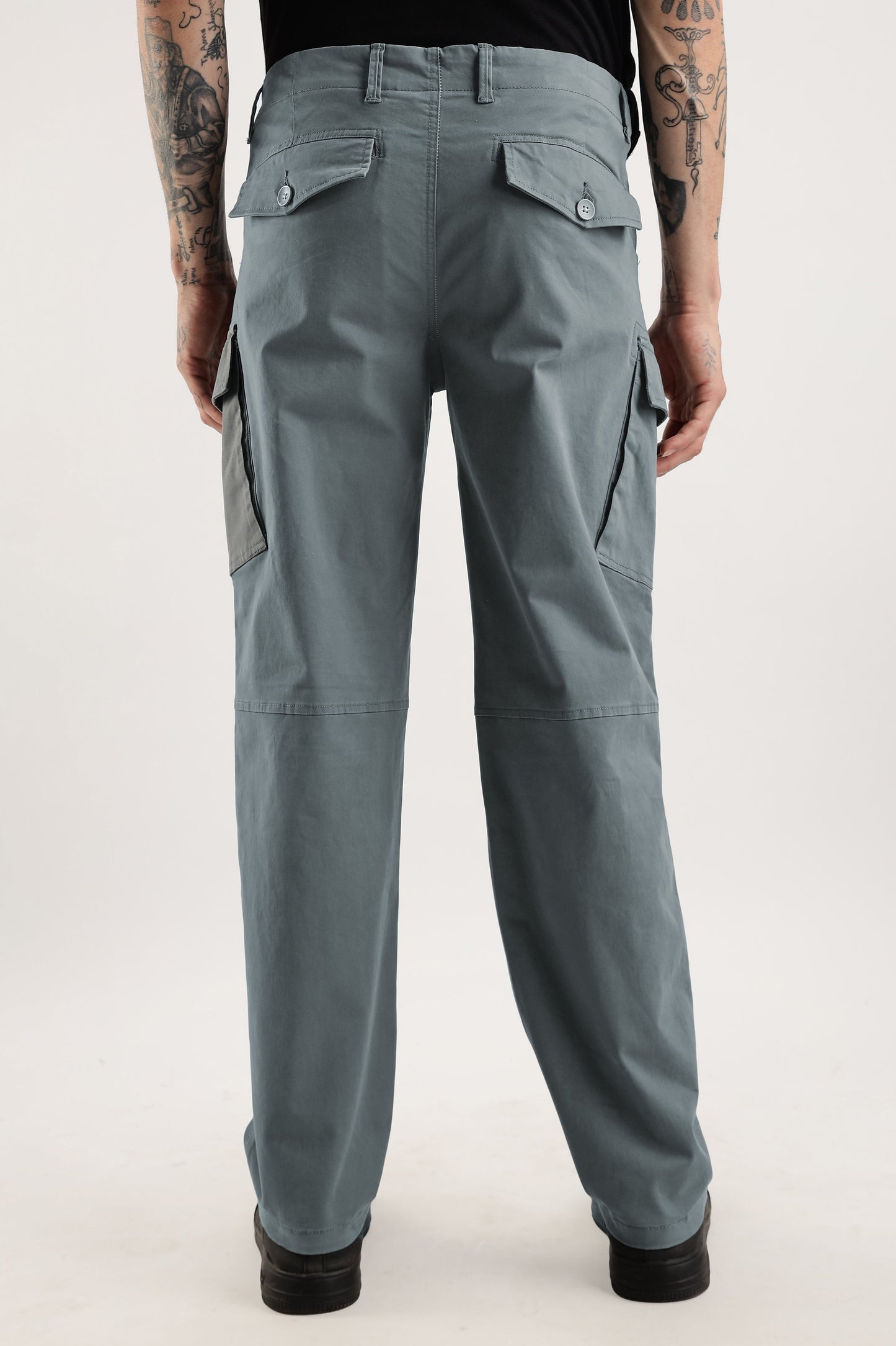 Men Heavy Twill Cargo-Grey