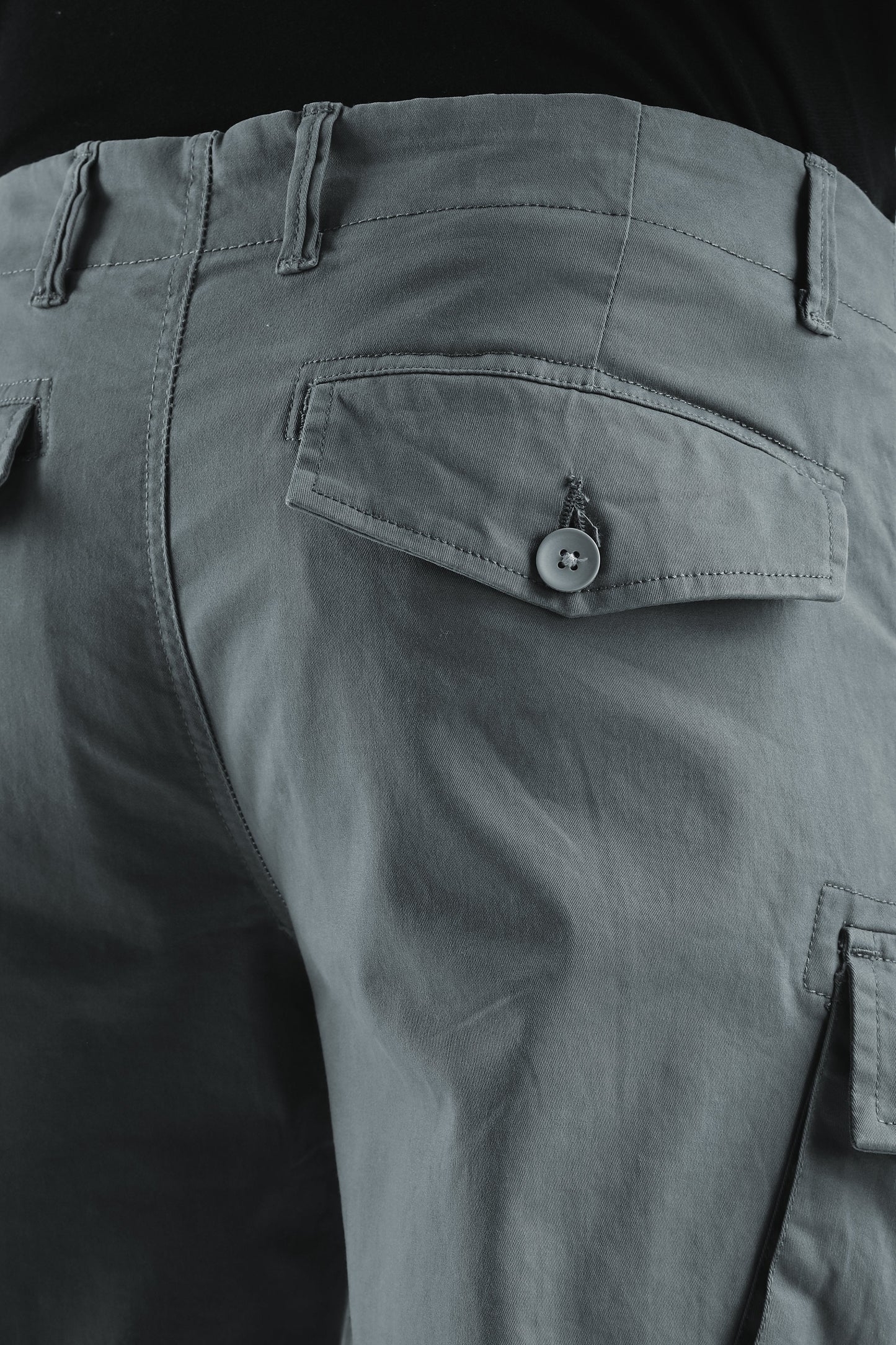 Men Heavy Twill Cargo-Grey