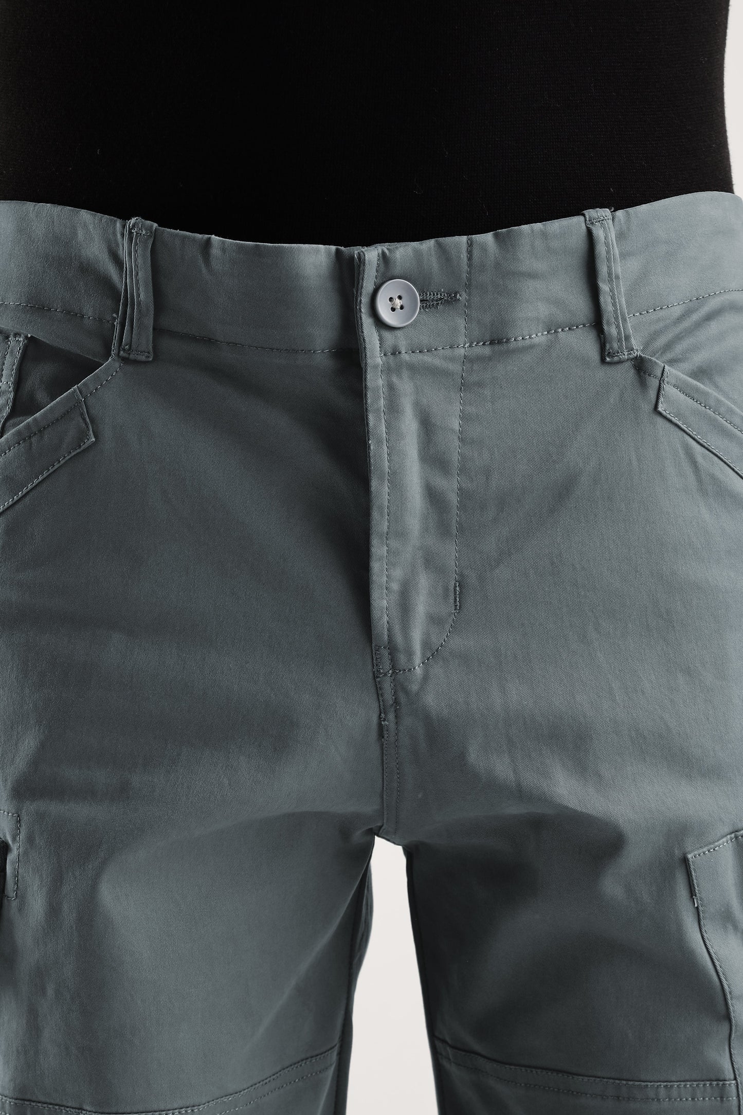 Men Heavy Twill Cargo-Grey