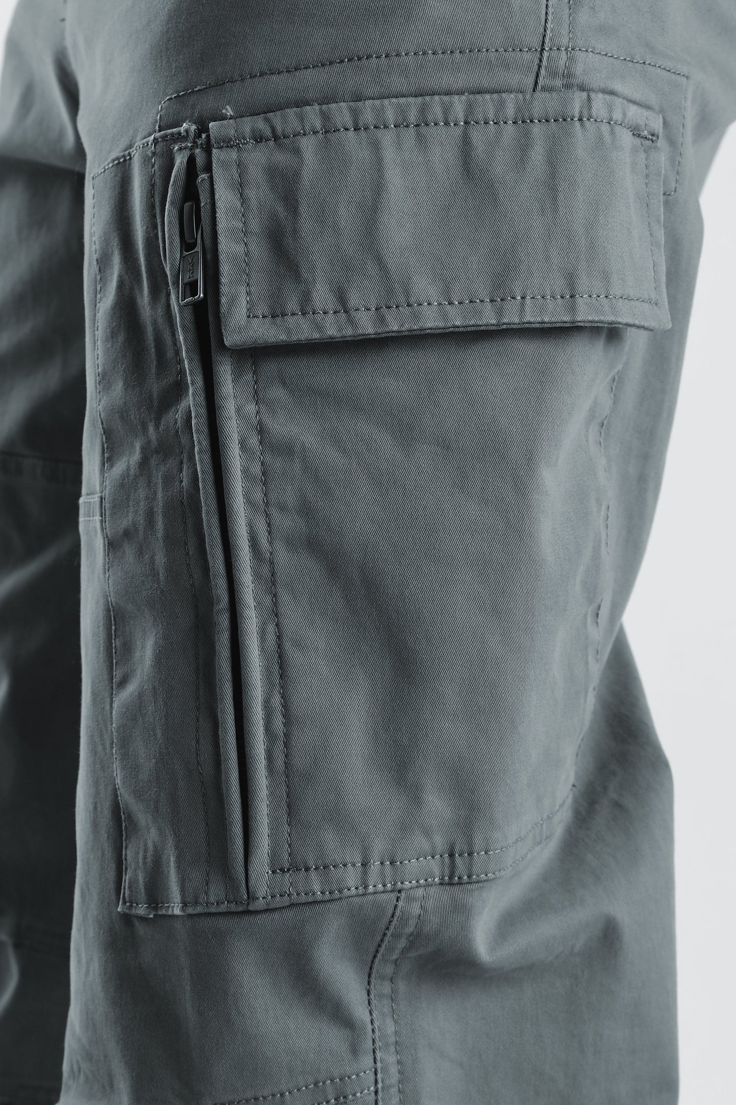 Men Heavy Twill Cargo-Grey