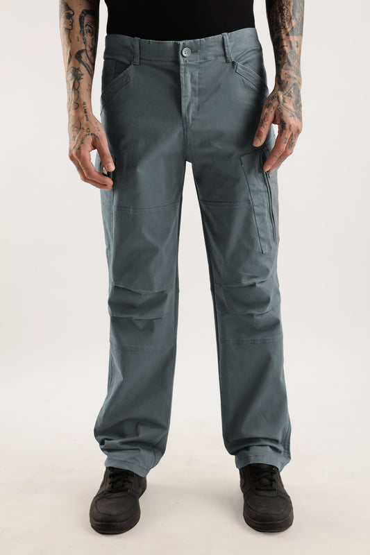 Men Heavy Twill Cargo-Grey