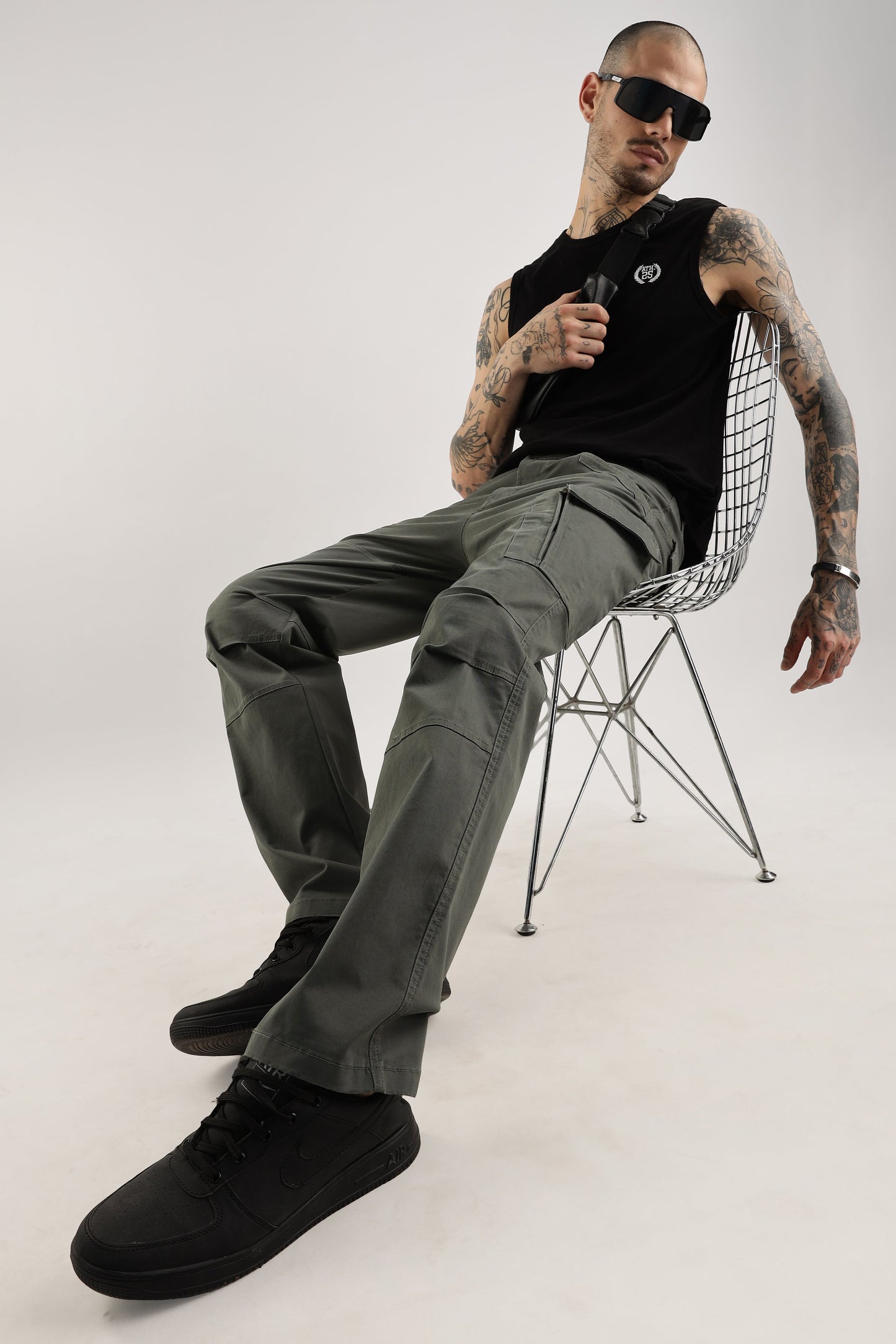 Men Heavy Air Cargo-Grey