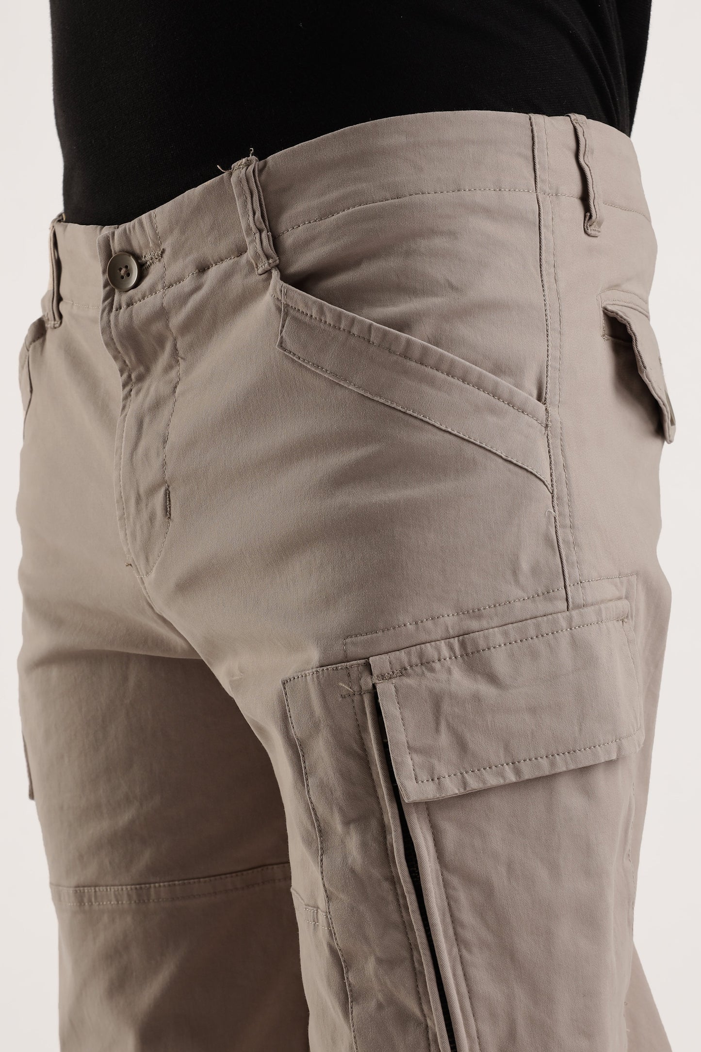 Men Heavy Twill Cargo-Fawn