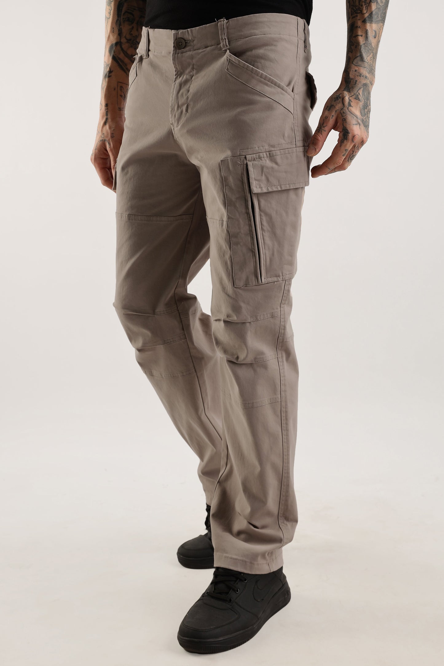 Men Heavy Twill Cargo-Fawn