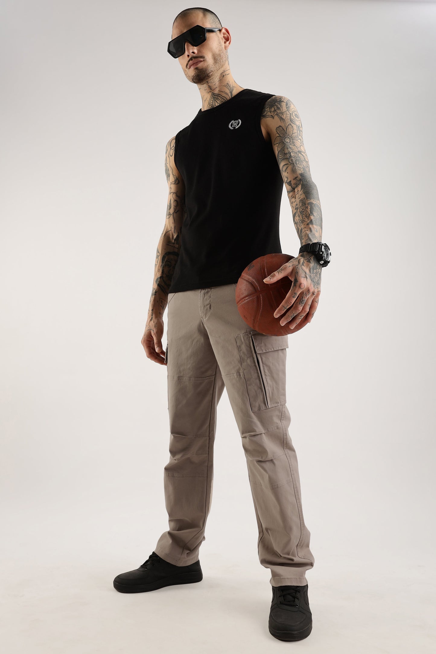 Men Heavy Twill Cargo-Fawn