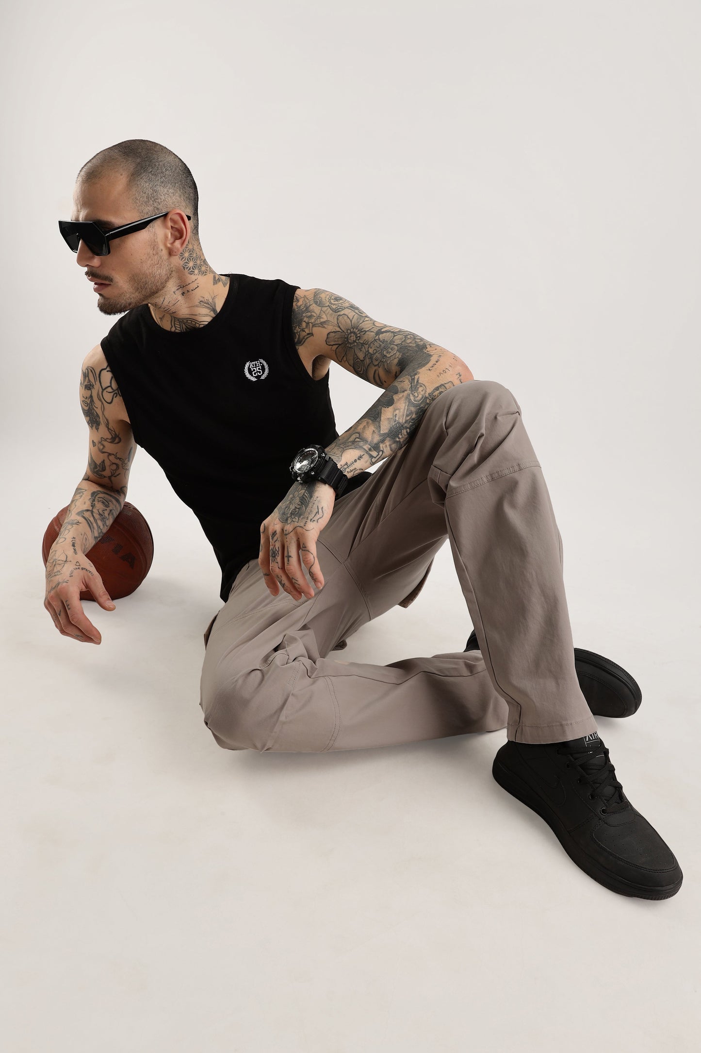 Men Heavy Twill Cargo-Fawn