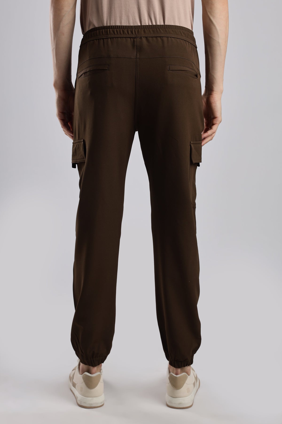 Men Structured Imported Utility Joggers-Navy