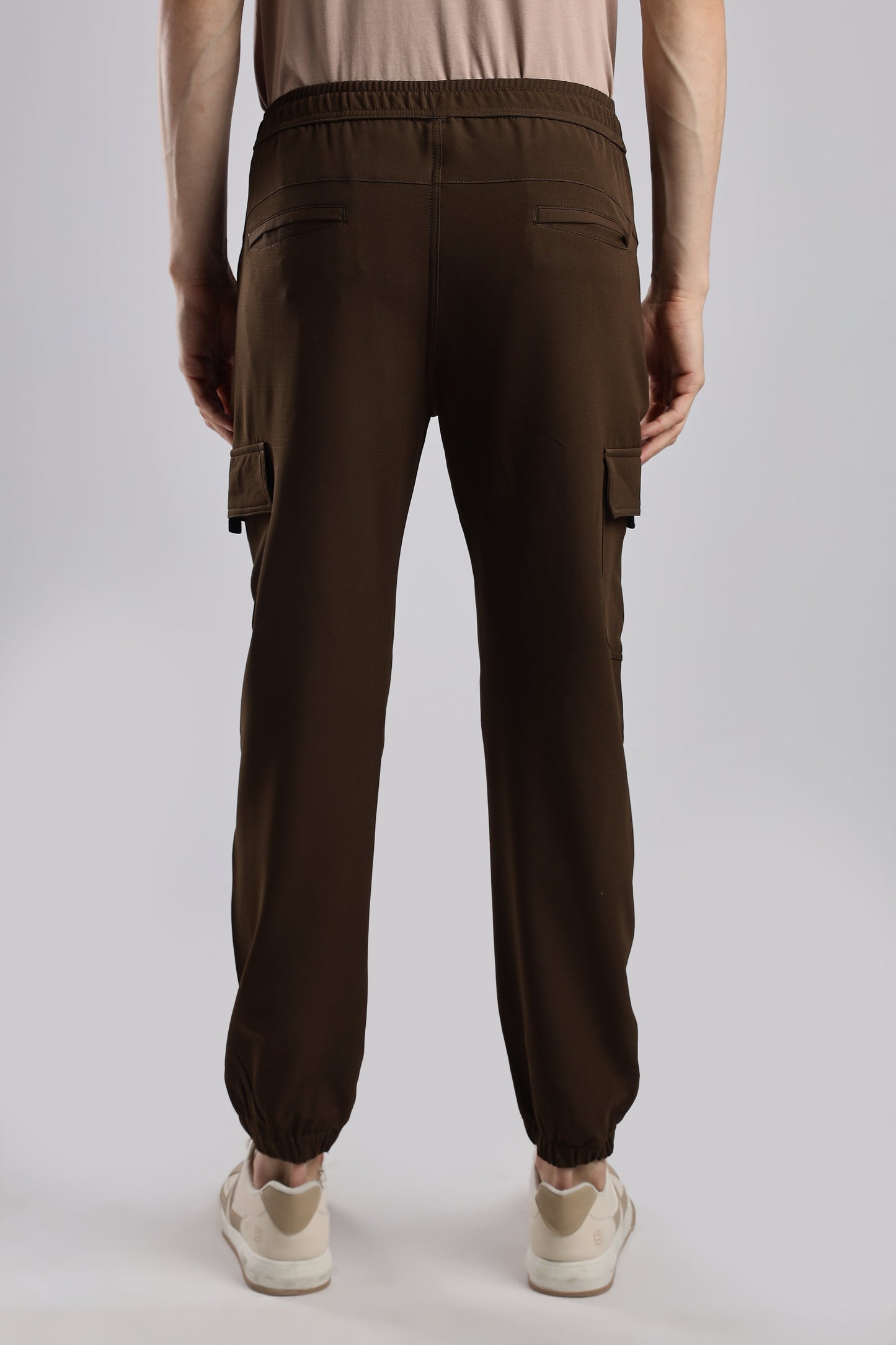 Men Structured Imported Utility Joggers-Navy