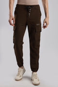 Men Structured Imported Utility Joggers-Navy
