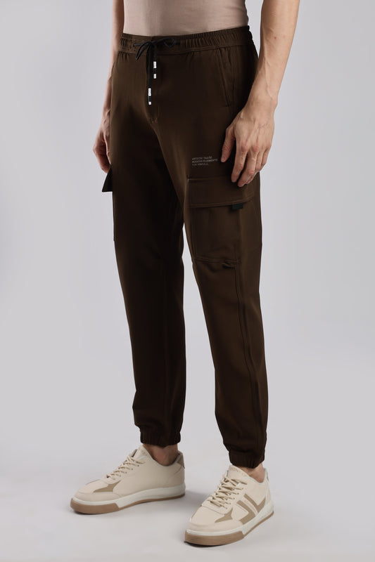 Men Structured Imported Utility Joggers-Navy