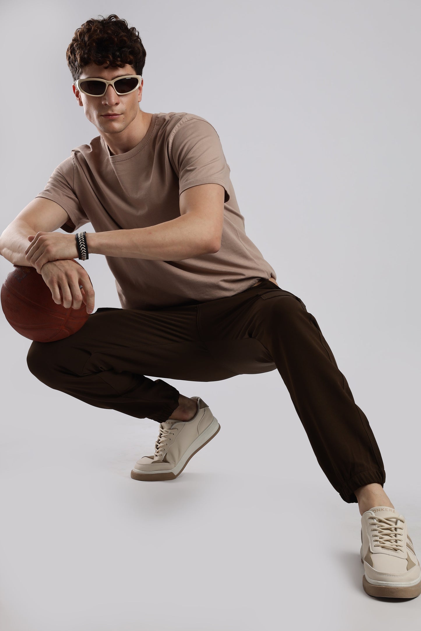 Men Structured Imported Utility Joggers-Navy