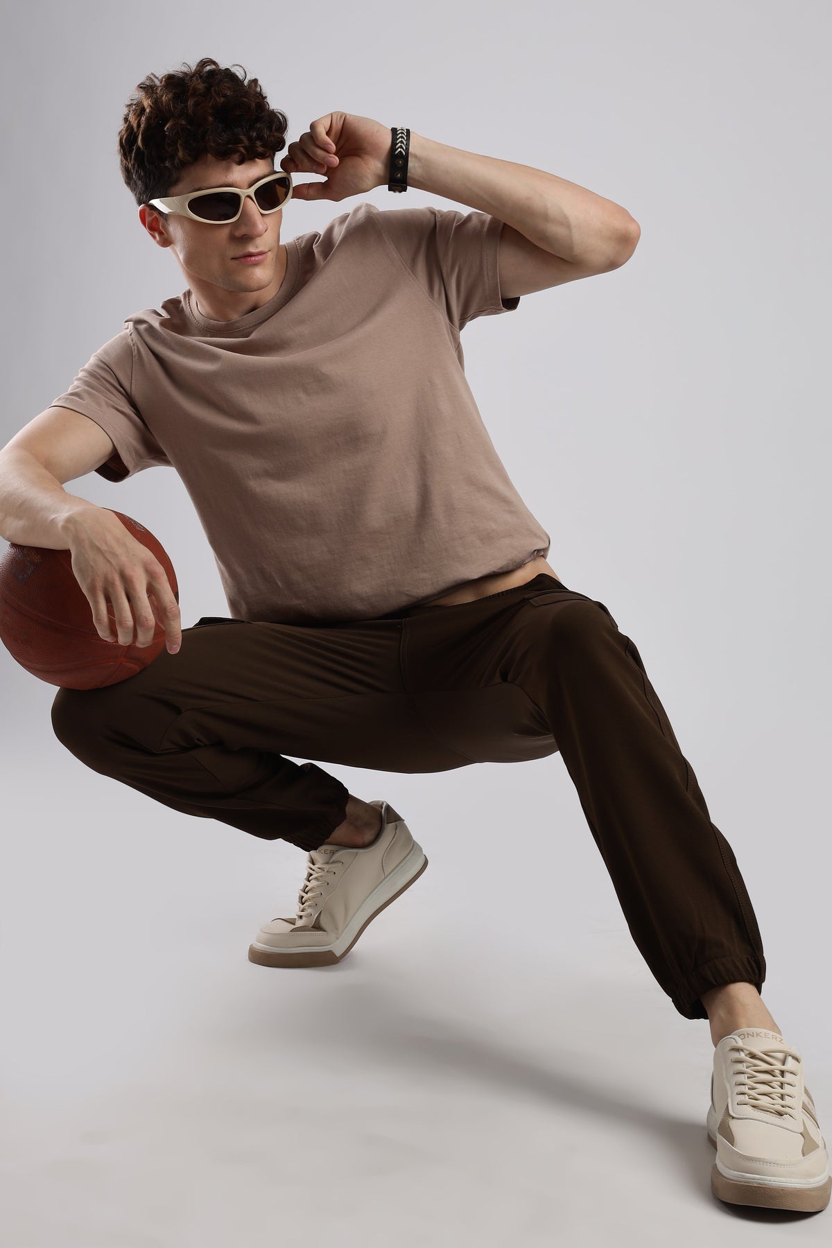 Men Structured Imported Utility Joggers-Navy