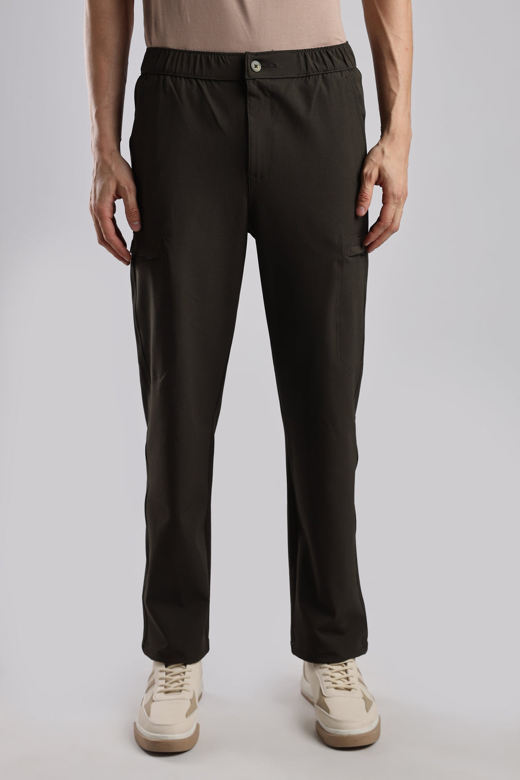 Men Structured Adventure Cargo-Olive