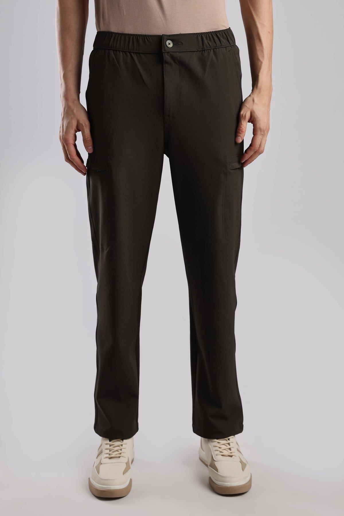 Men Structured Adventure Cargo-Olive