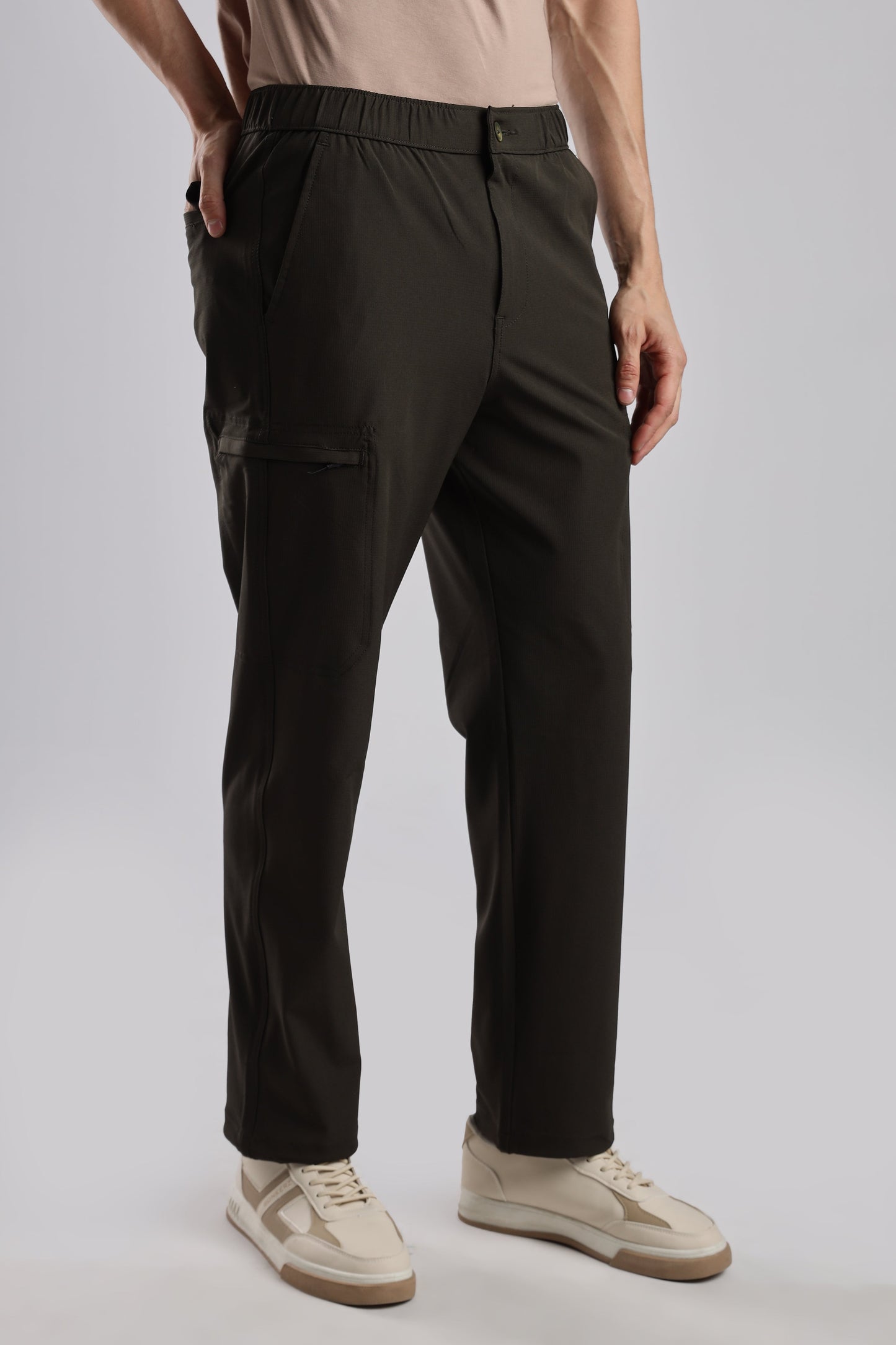 Men Structured Adventure Cargo-Olive