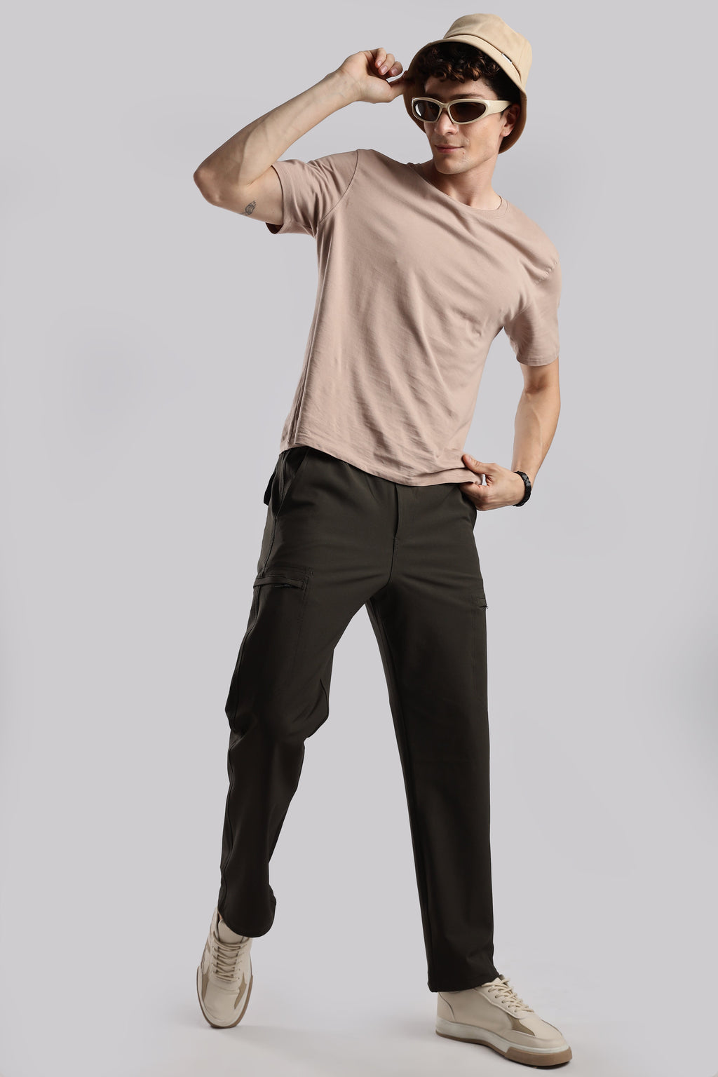 Men Structured Adventure Cargo-Olive