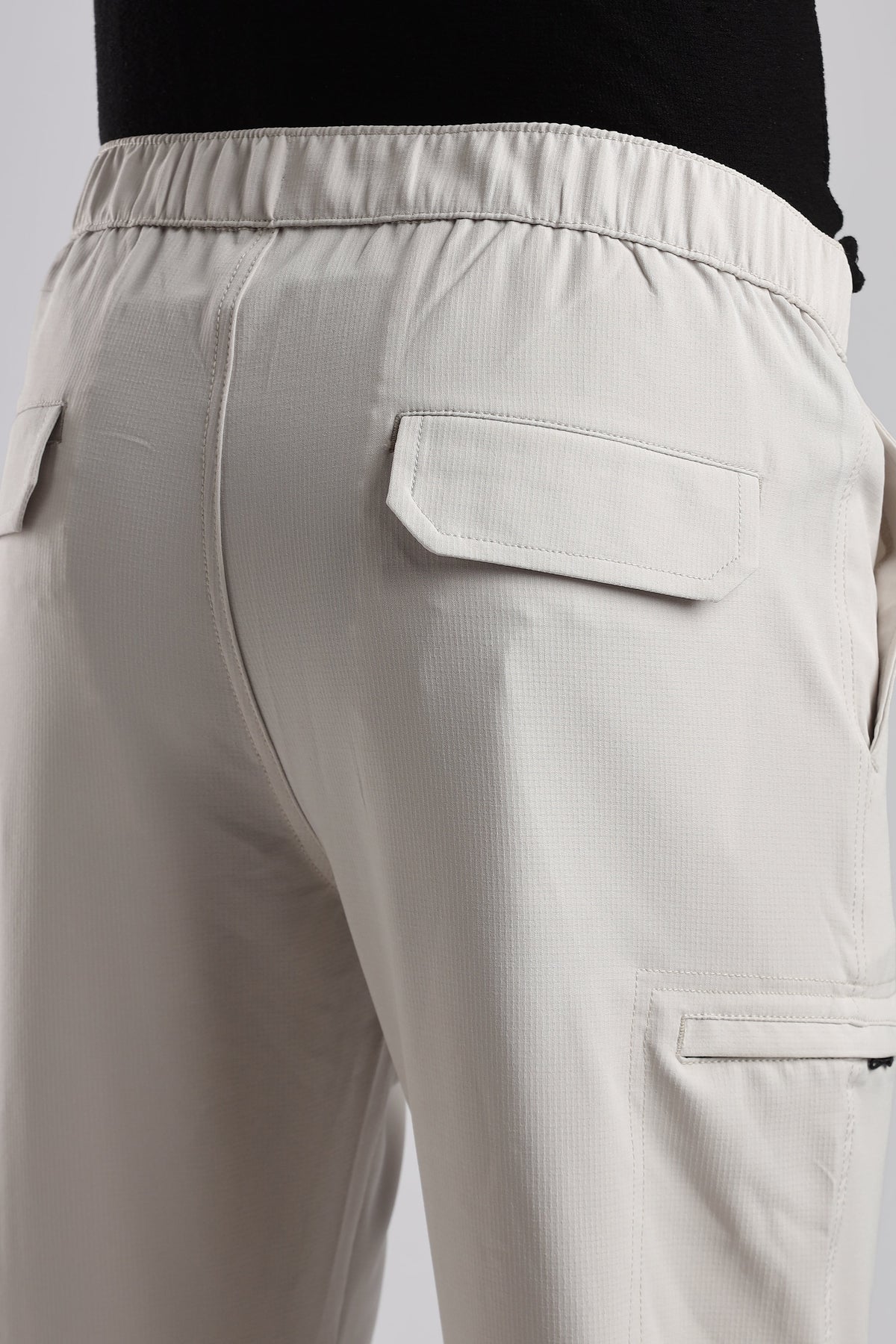 Men Structured Adventure Cargo-Cream