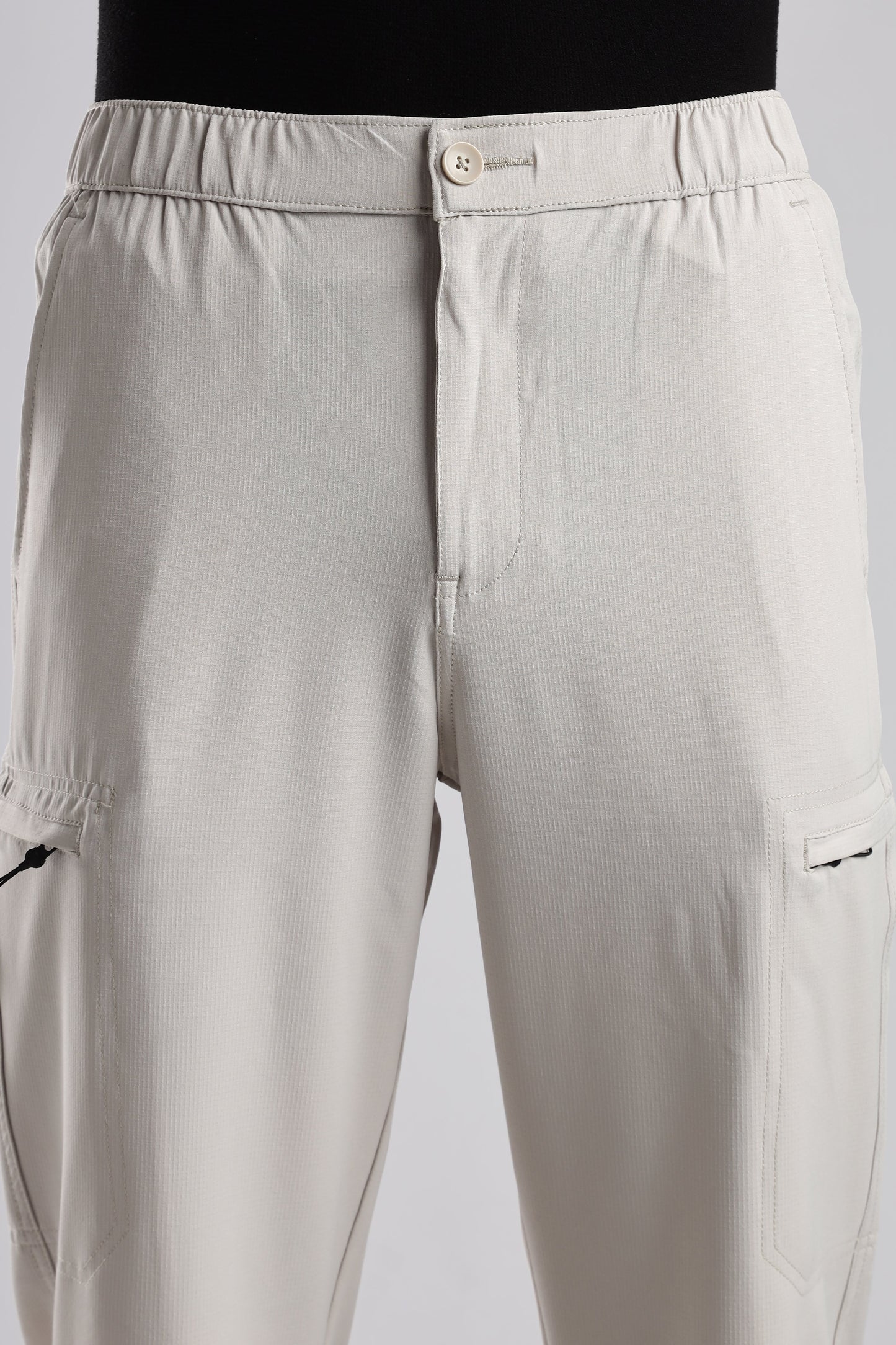 Men Structured Adventure Cargo-Cream