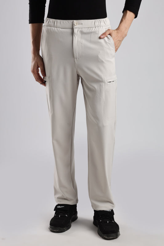 Men Structured Adventure Cargo-Cream