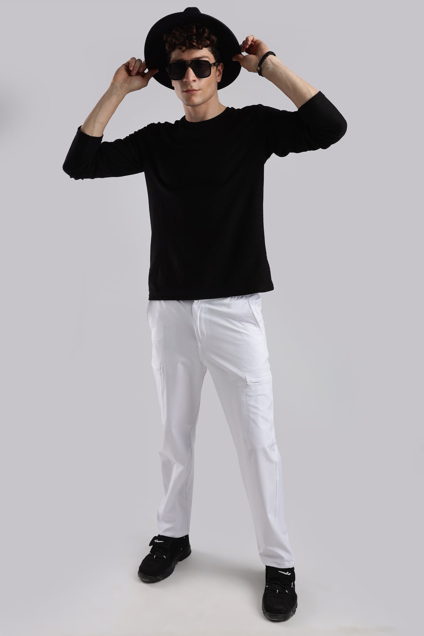 Men Structured Adventure Cargo-White