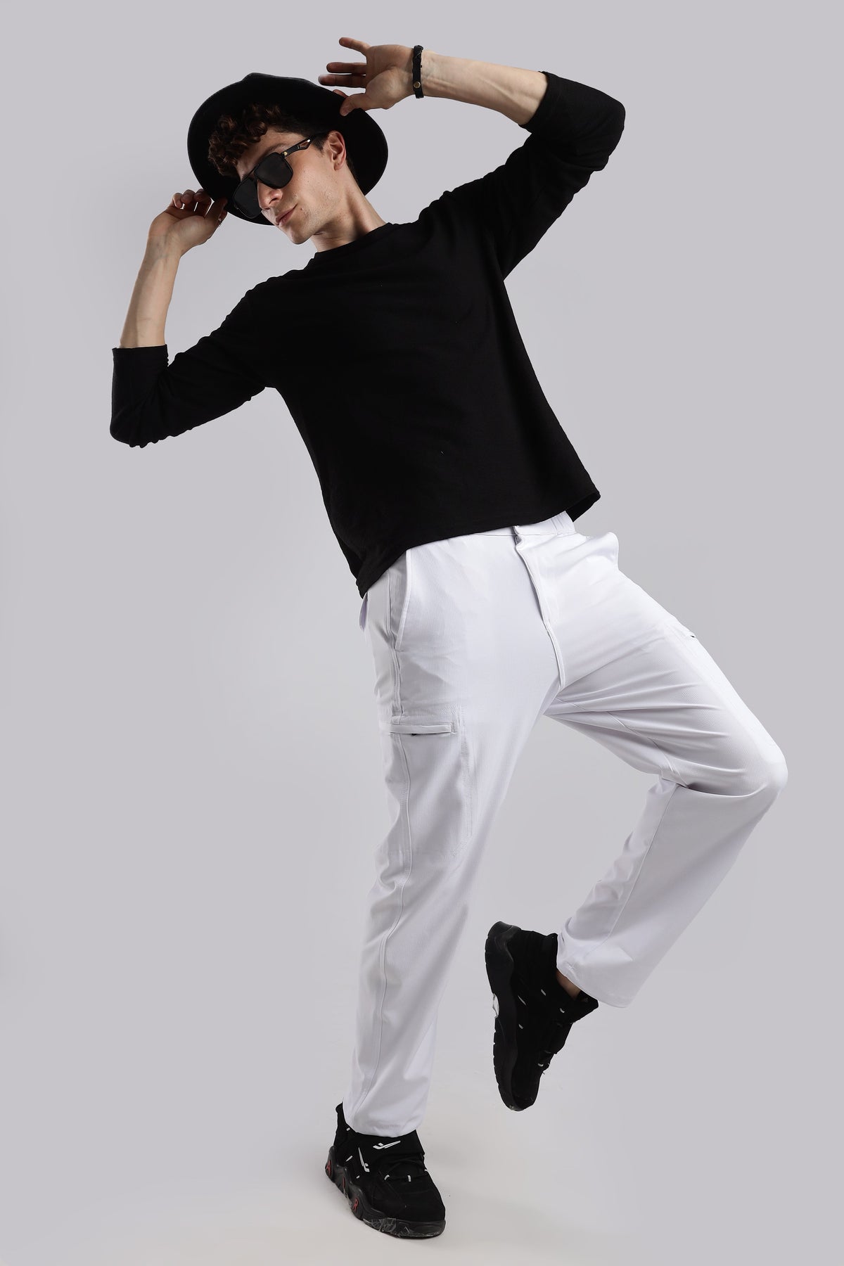 Men Structured Adventure Cargo-White