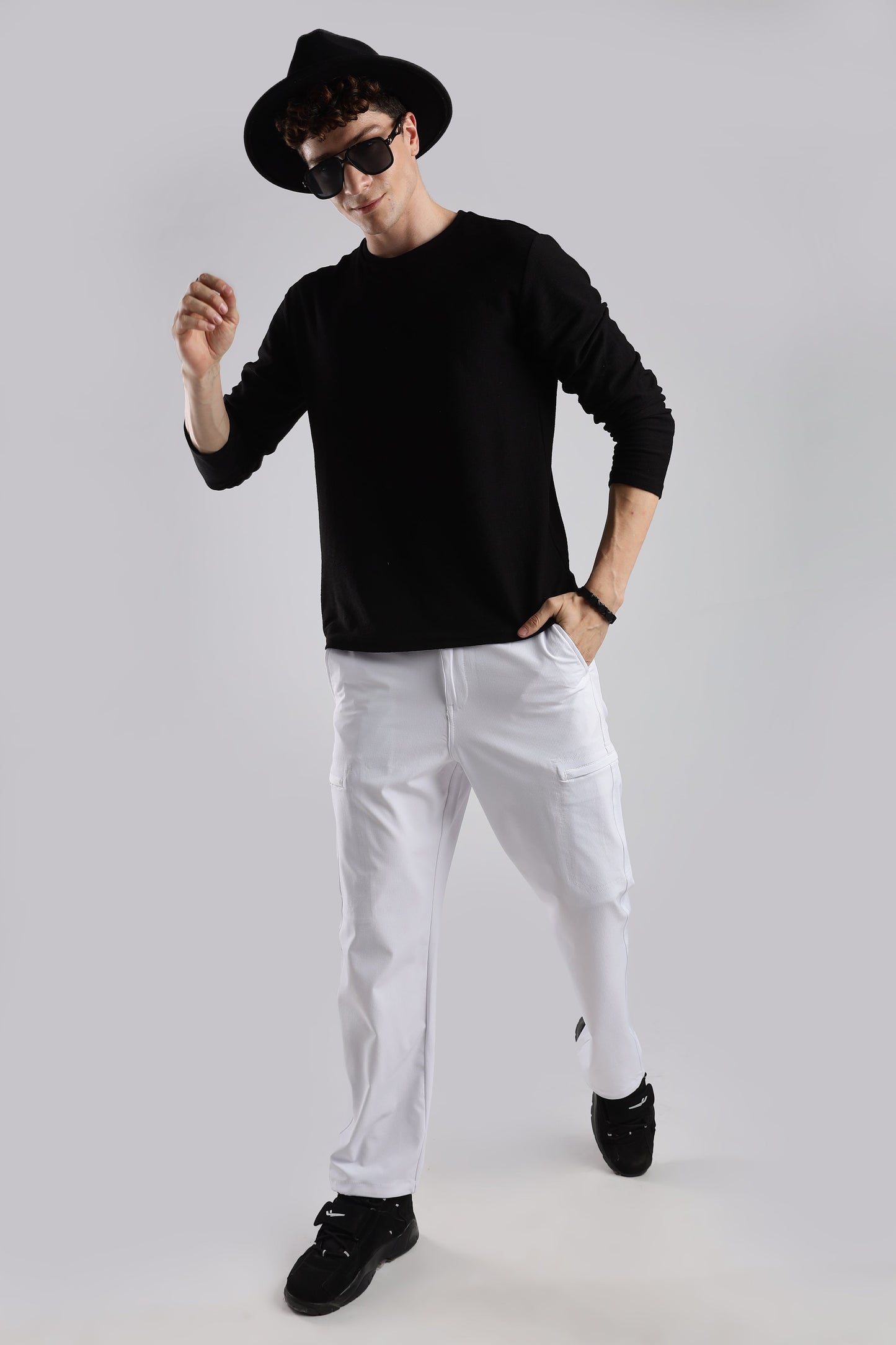 Men Structured Adventure Cargo-White