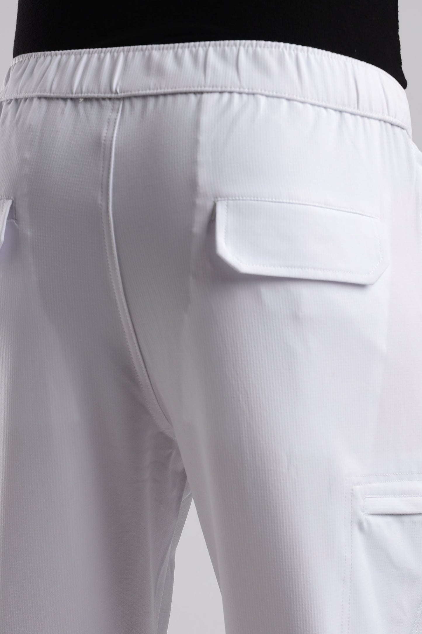 Men Structured Adventure Cargo-White