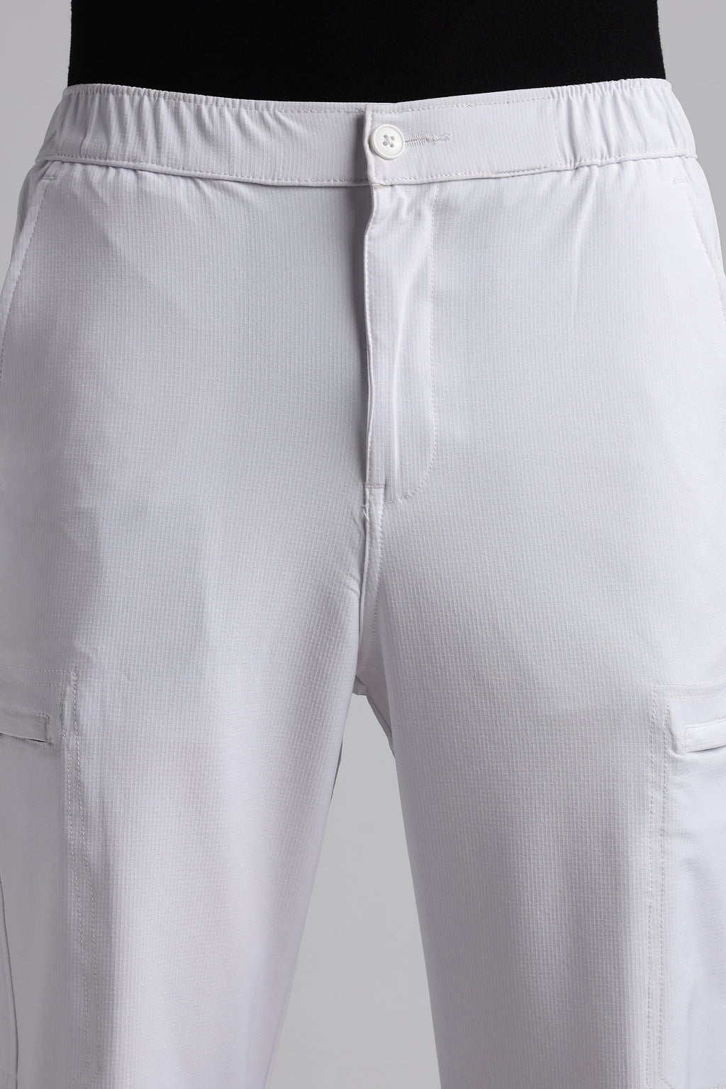 Men Structured Adventure Cargo-White