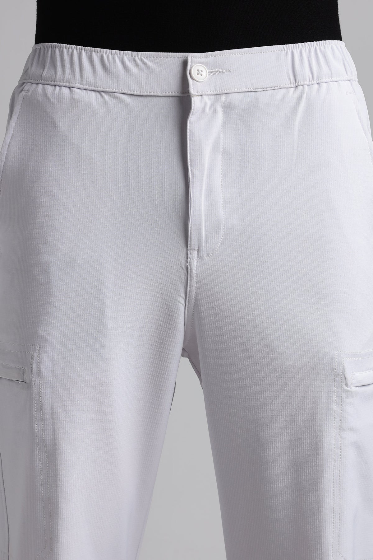 Men Structured Adventure Cargo-White