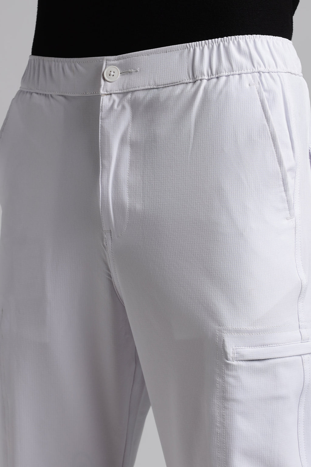 Men Structured Adventure Cargo-White