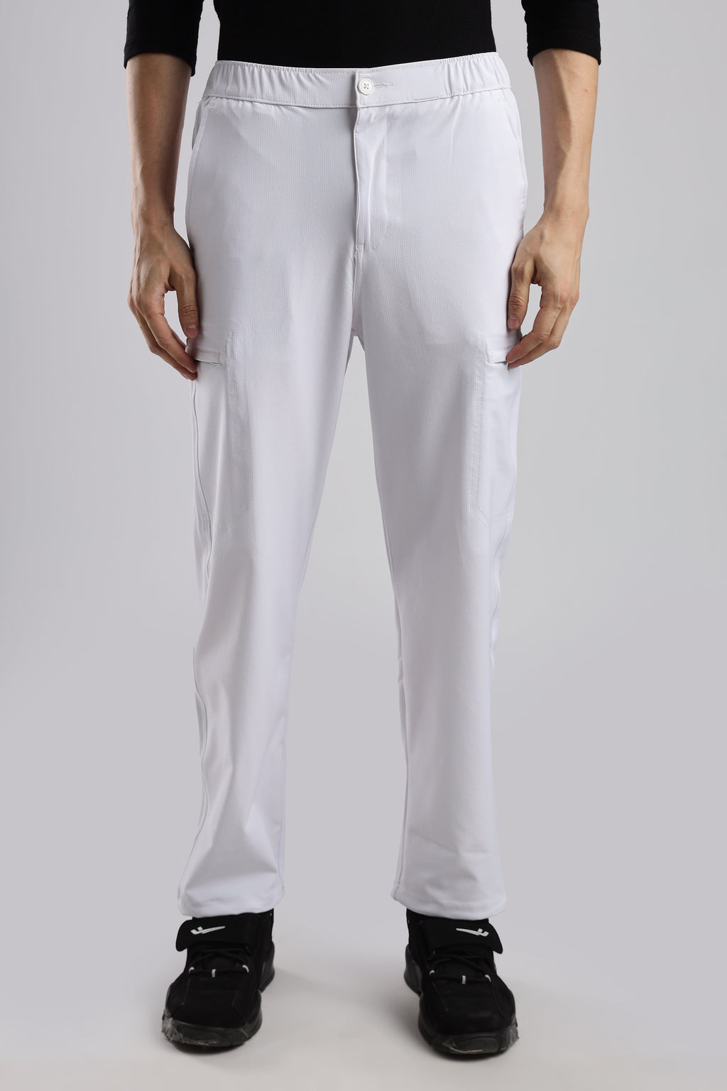 Men Structured Adventure Cargo-White