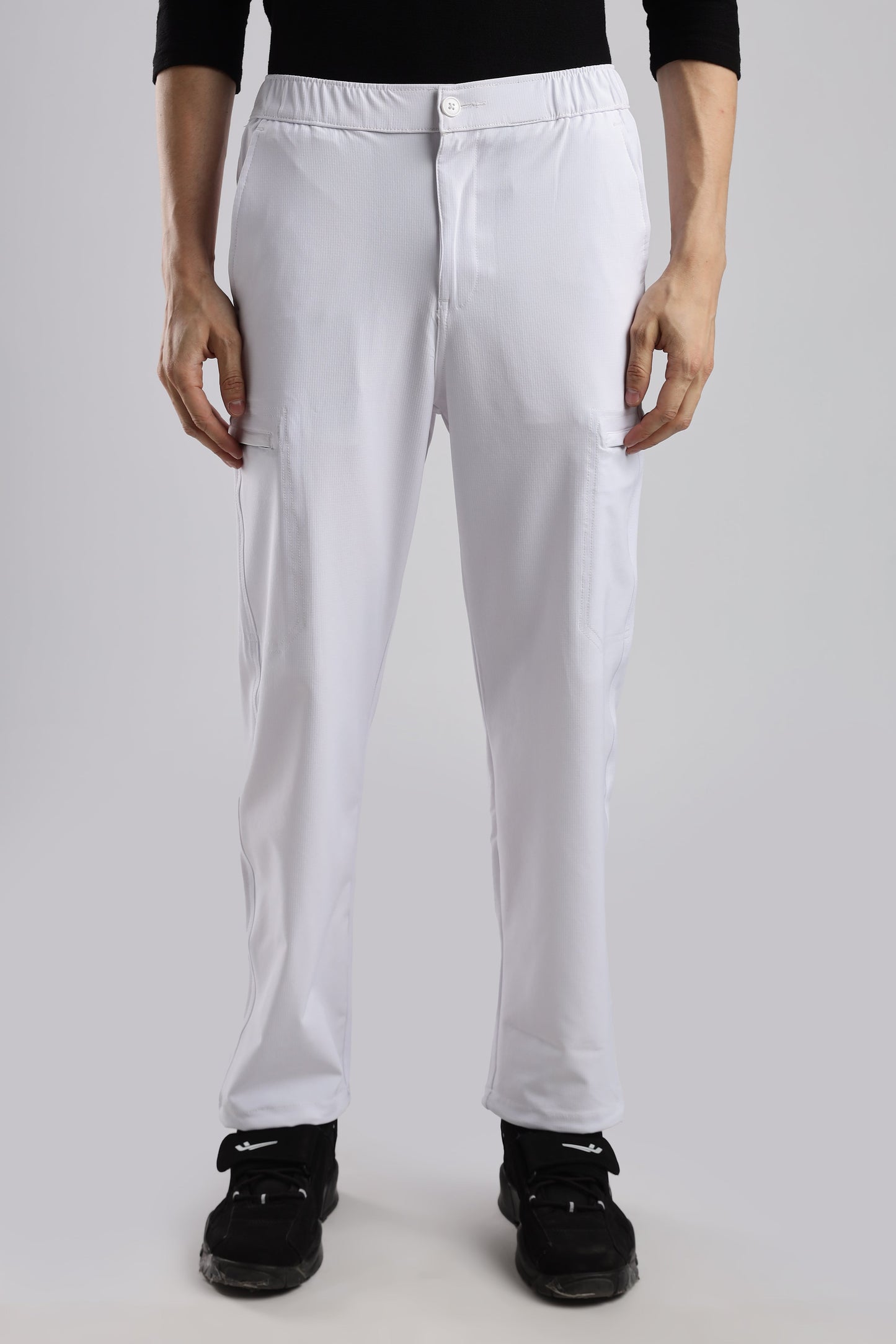 Men Structured Adventure Cargo-White