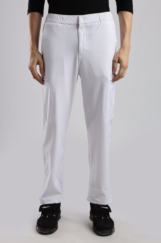 Men Structured Adventure Cargo-White