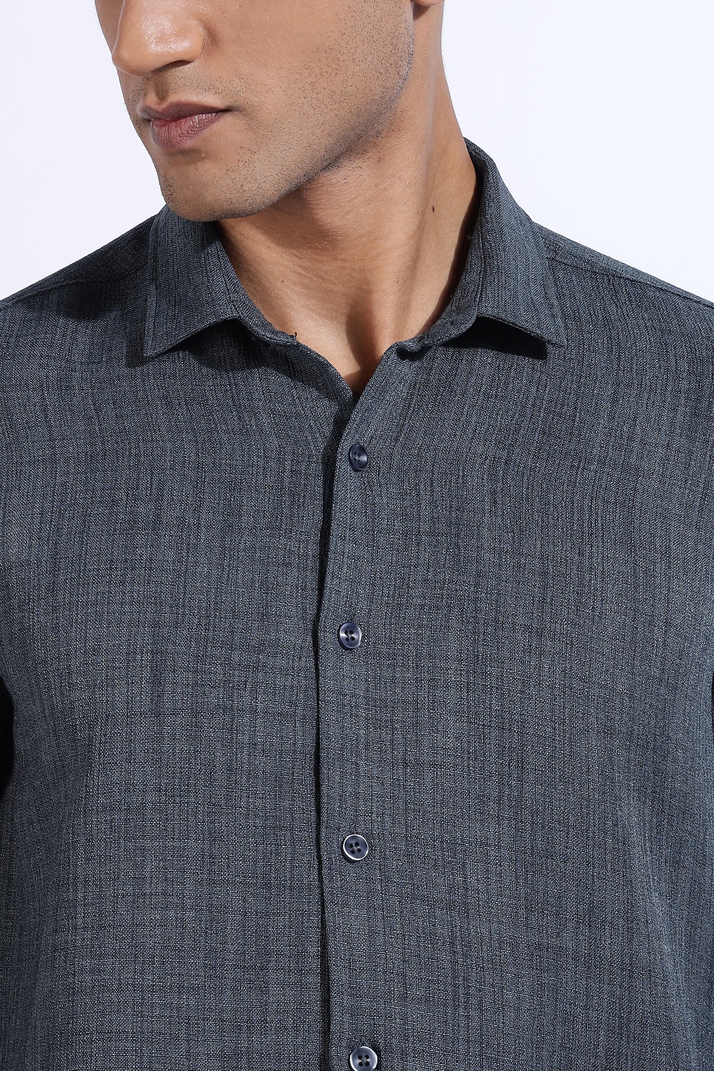 Men Air Like Linen Vintage Shirt-Grey
