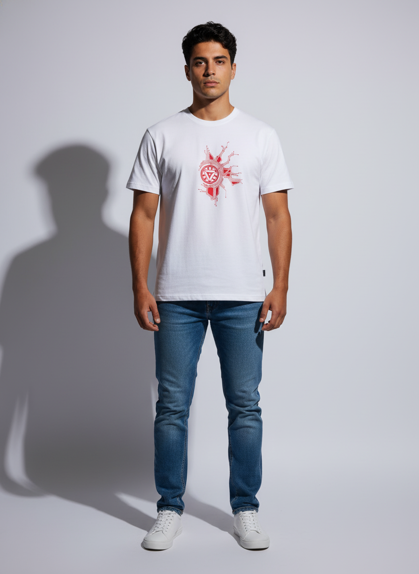 Luxe White Oversize T-Shirt - Bio Wash Terry