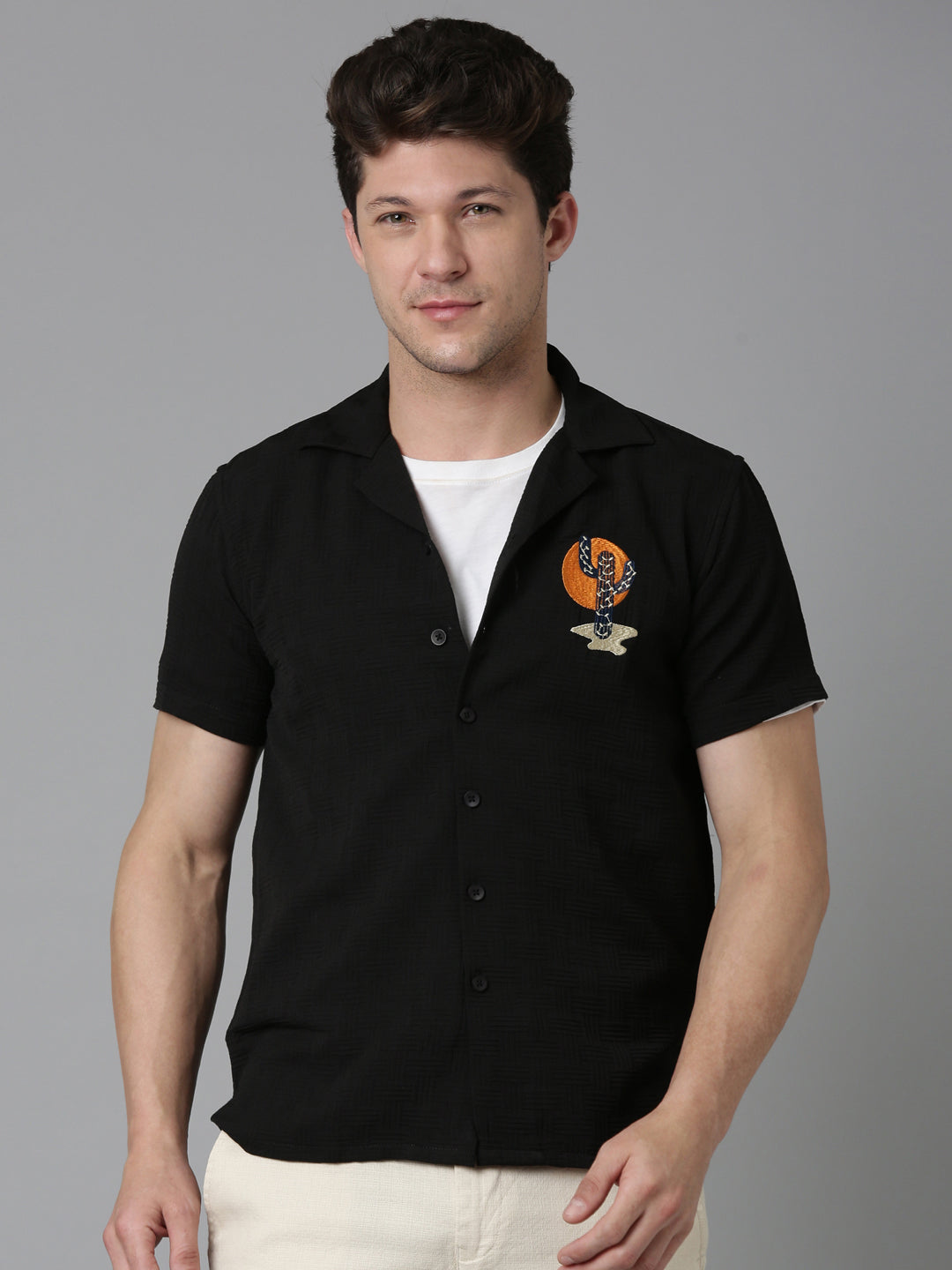 Men Cactus shirt - Black